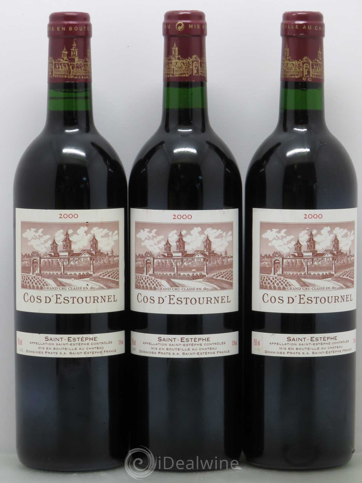 Cos d'Estournel 2ème Grand Cru Classé 2000 - Lot de 3 bouteilles - 0