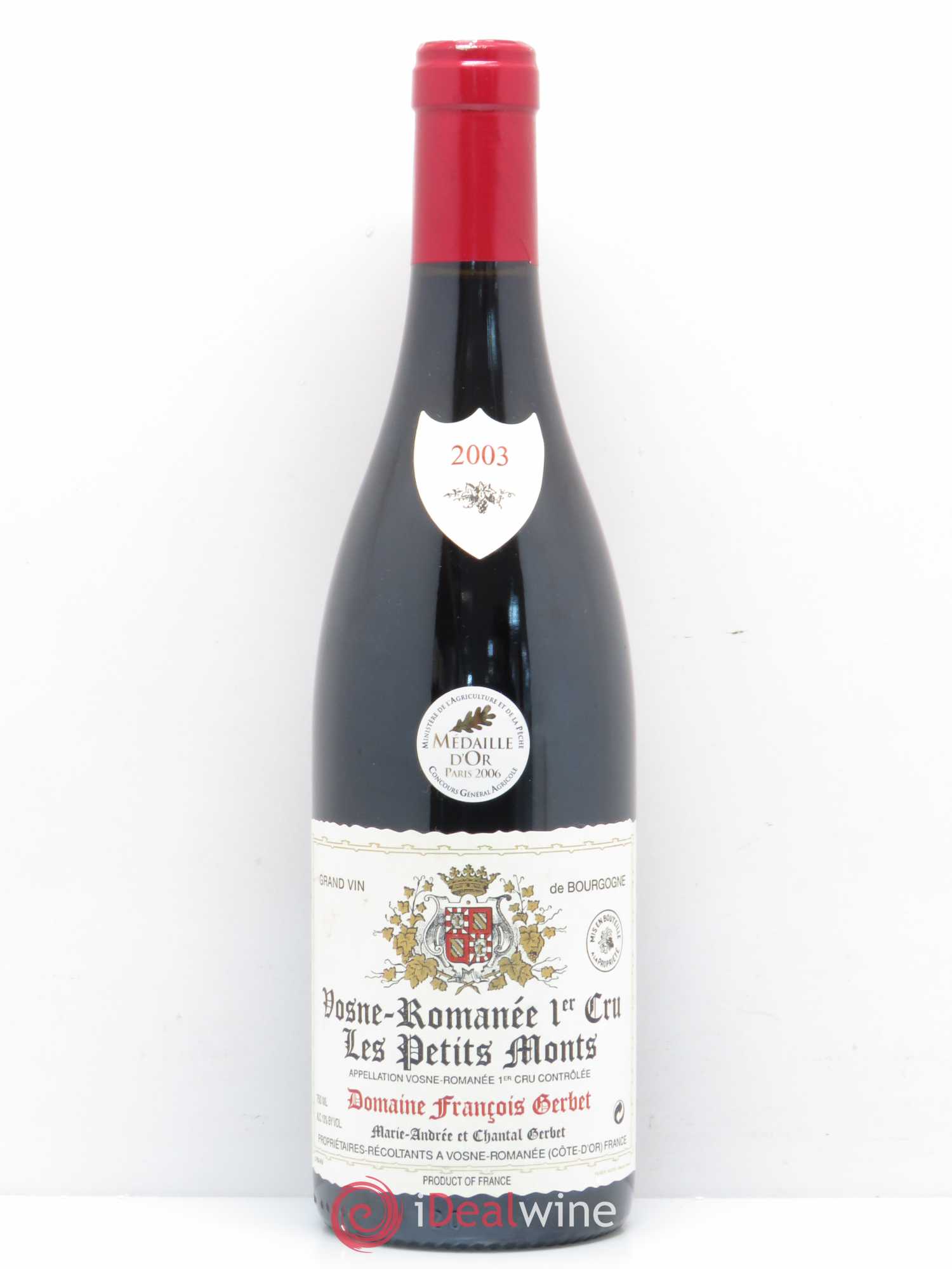 Vosne-Romanée 1er Cru Les Petits Monts Domaine François Gerbet 2003 - Lot of 1 bottle - 0