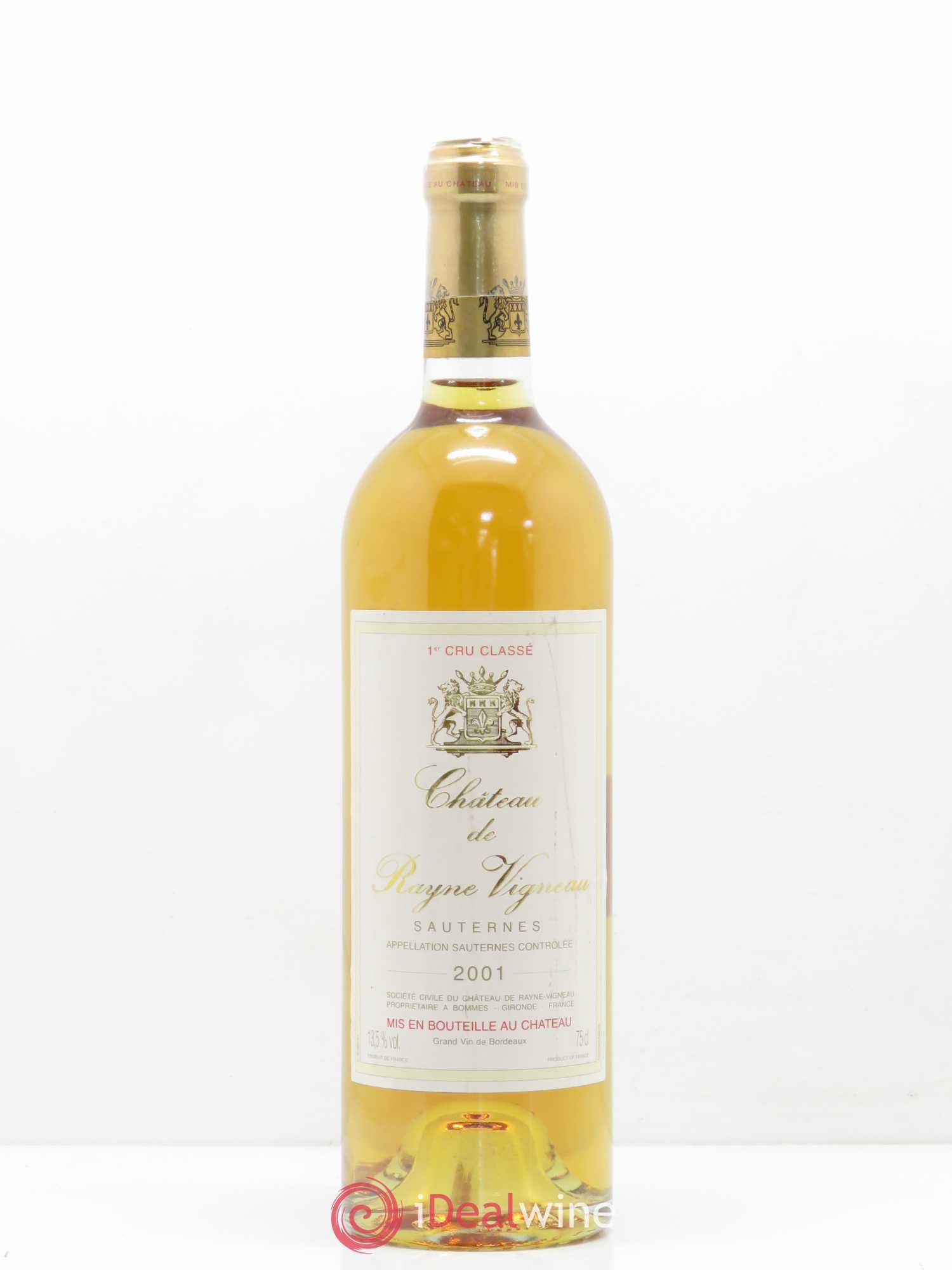 Château de Rayne Vigneau 1er Grand Cru Classé 2001 - Lotto di 1 bottiglia - 0