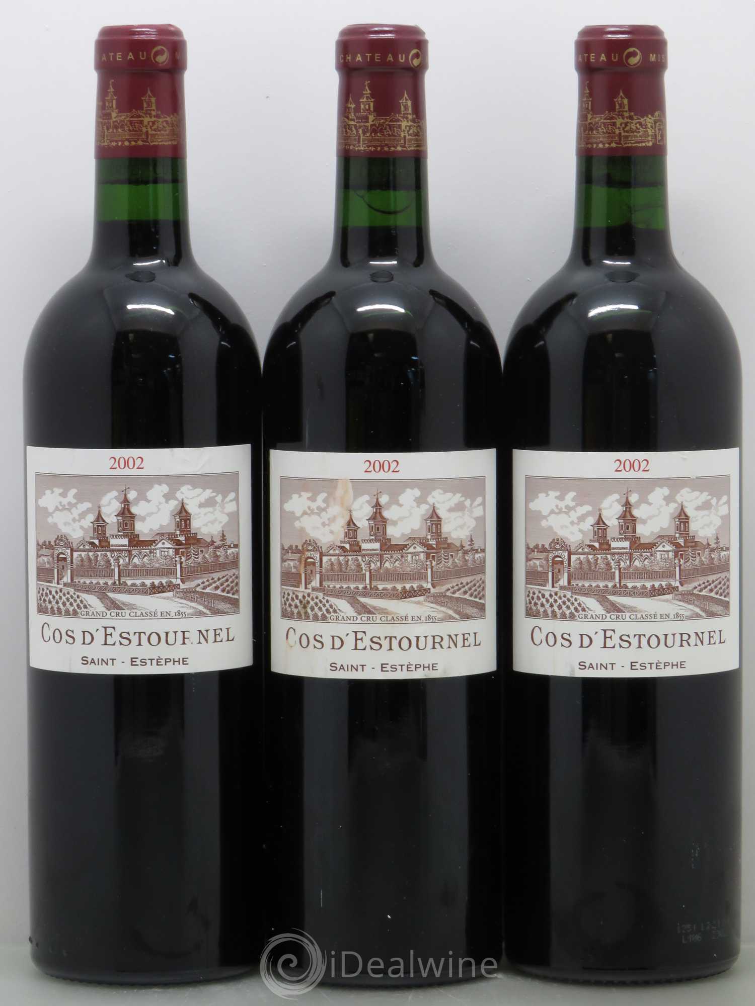 Cos d'Estournel 2ème Grand Cru Classé 2002 - Lot de 3 bouteilles - 0