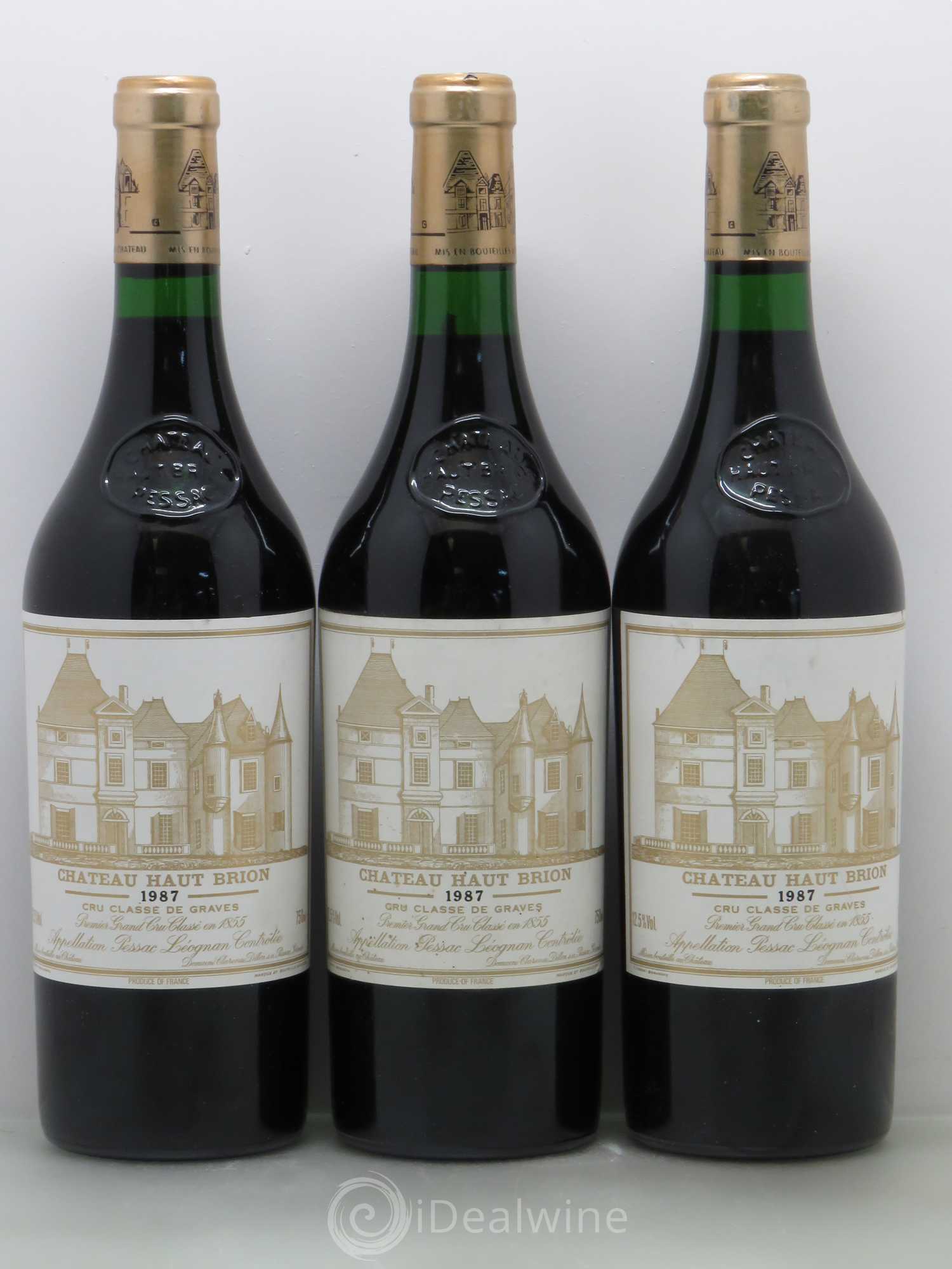 Château Haut Brion 1er Grand Cru Classé 1987 - Lot de 3 bouteilles - 0