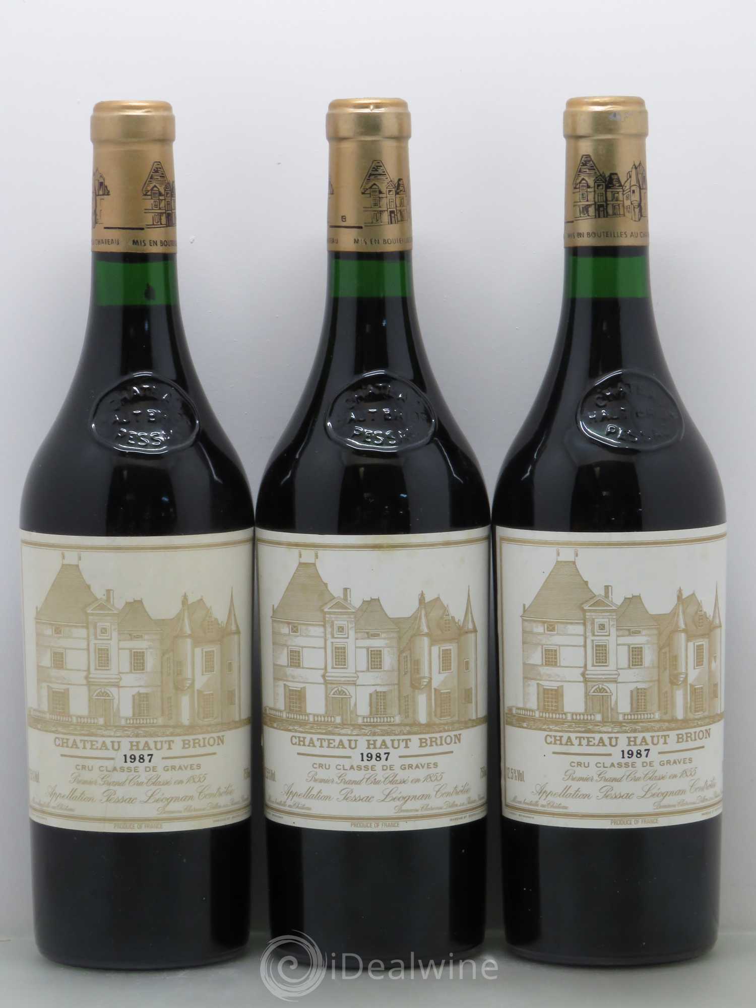 Château Haut Brion 1er Grand Cru Classé 1987 - Lot de 3 bouteilles - 0