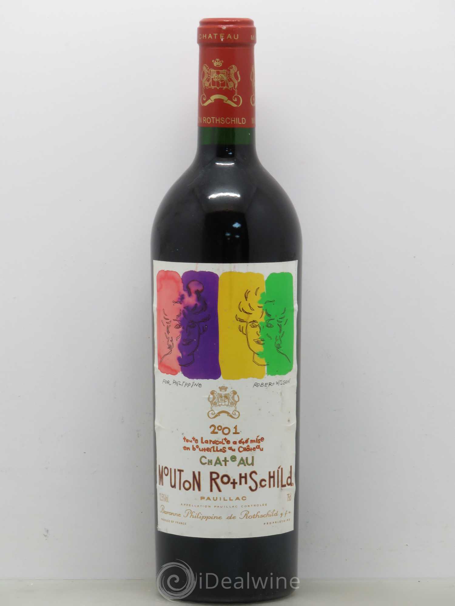 Château Mouton Rothschild 1er Grand Cru Classé 2001 - Lot de 1 bouteille - 0