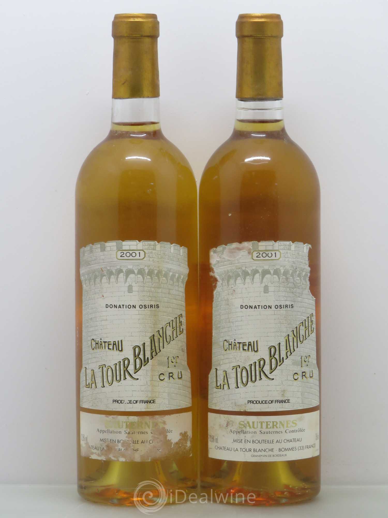 Château la Tour Blanche 1er Grand Cru Classé 2001 - Lotto di 2 bottiglie - 0