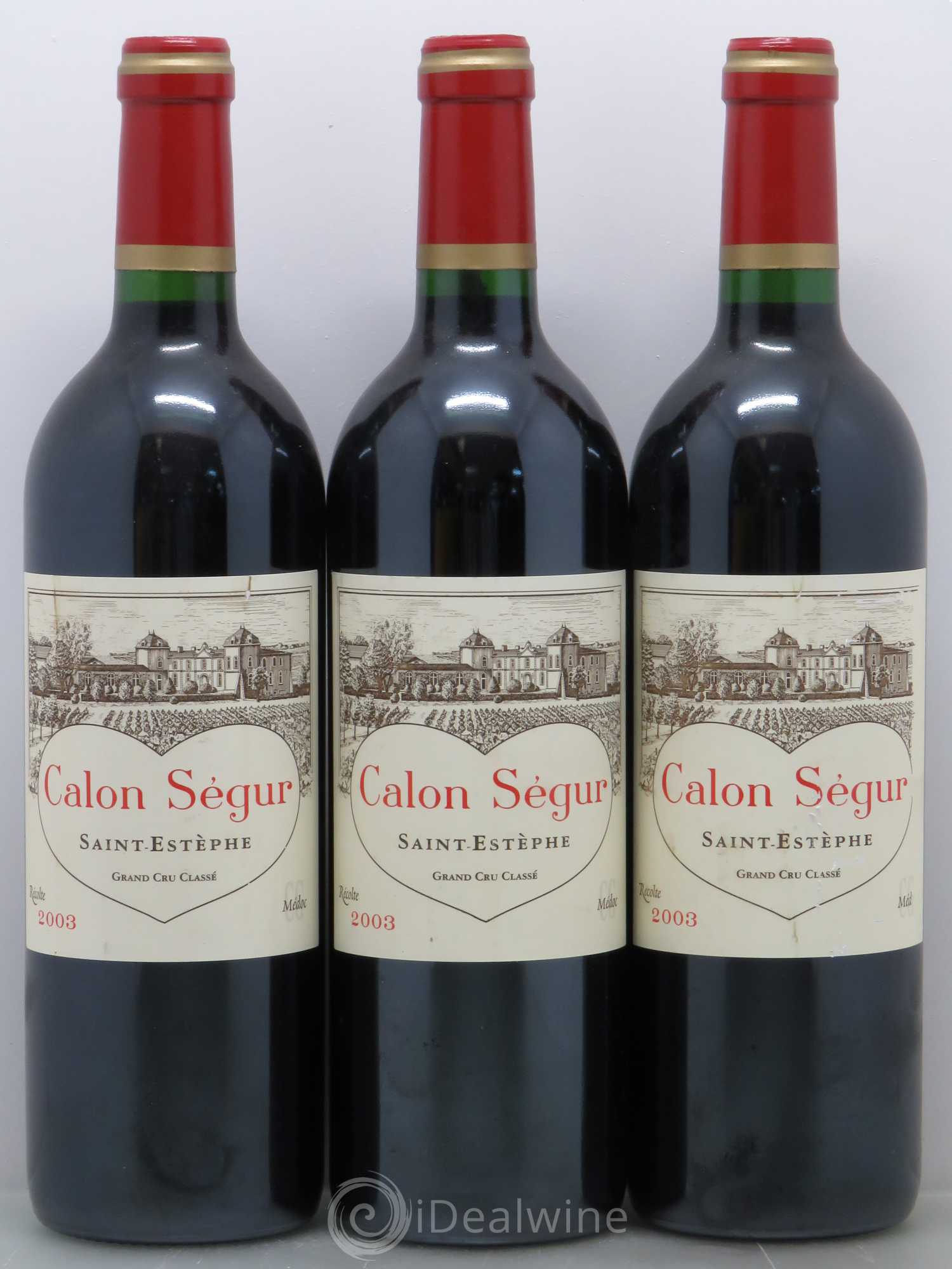 Château Calon Ségur 3ème Grand Cru Classé 2003 - Lot de 3 bouteilles - 0
