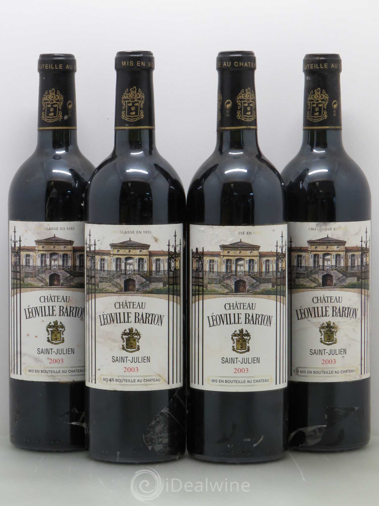 Château Léoville Barton 2ème Grand Cru Classé 2003 - Lot de 4 bouteilles - 0