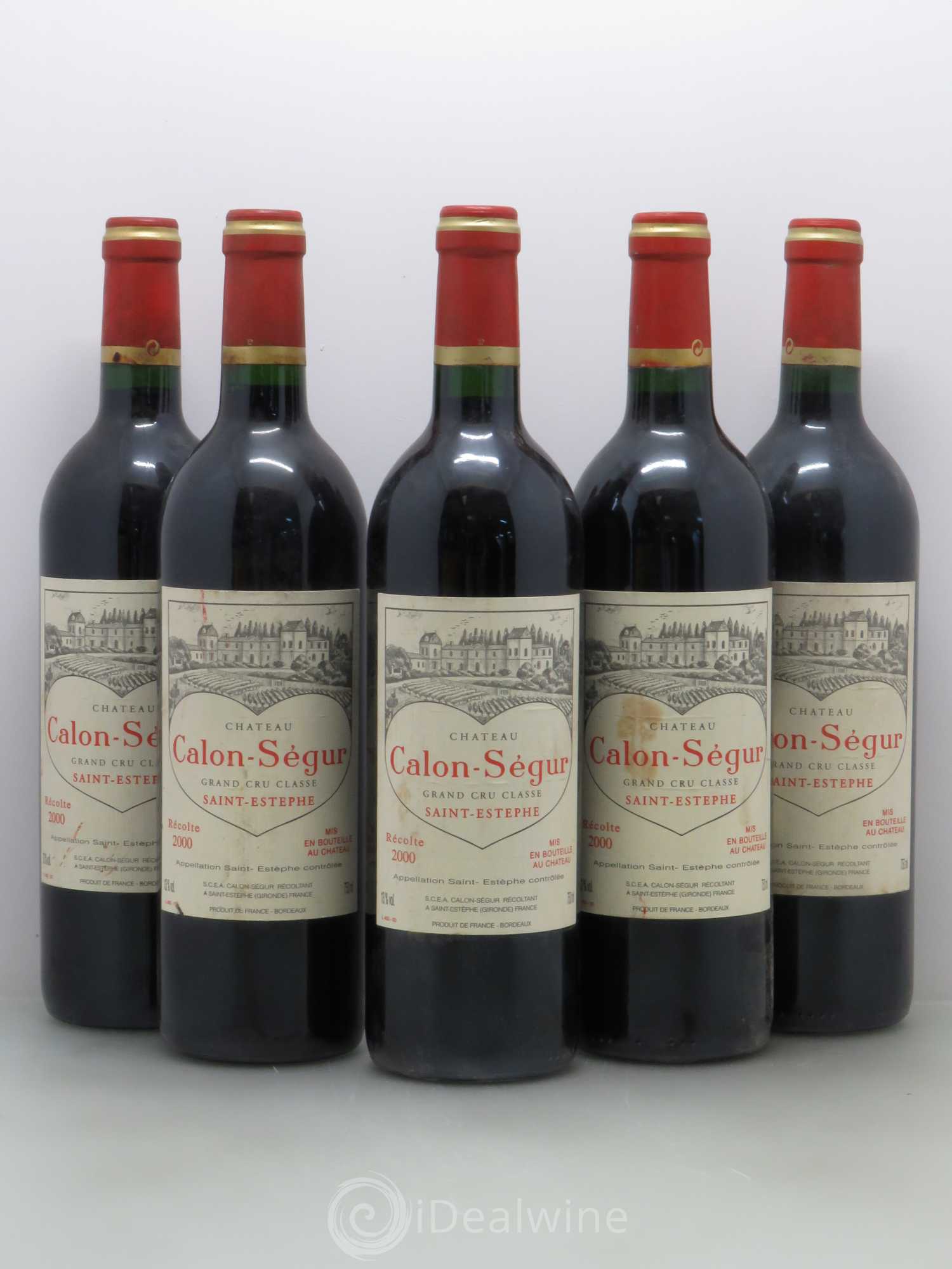 Château Calon Ségur 3ème Grand Cru Classé 2000 - Lot de 5 bouteilles - 0