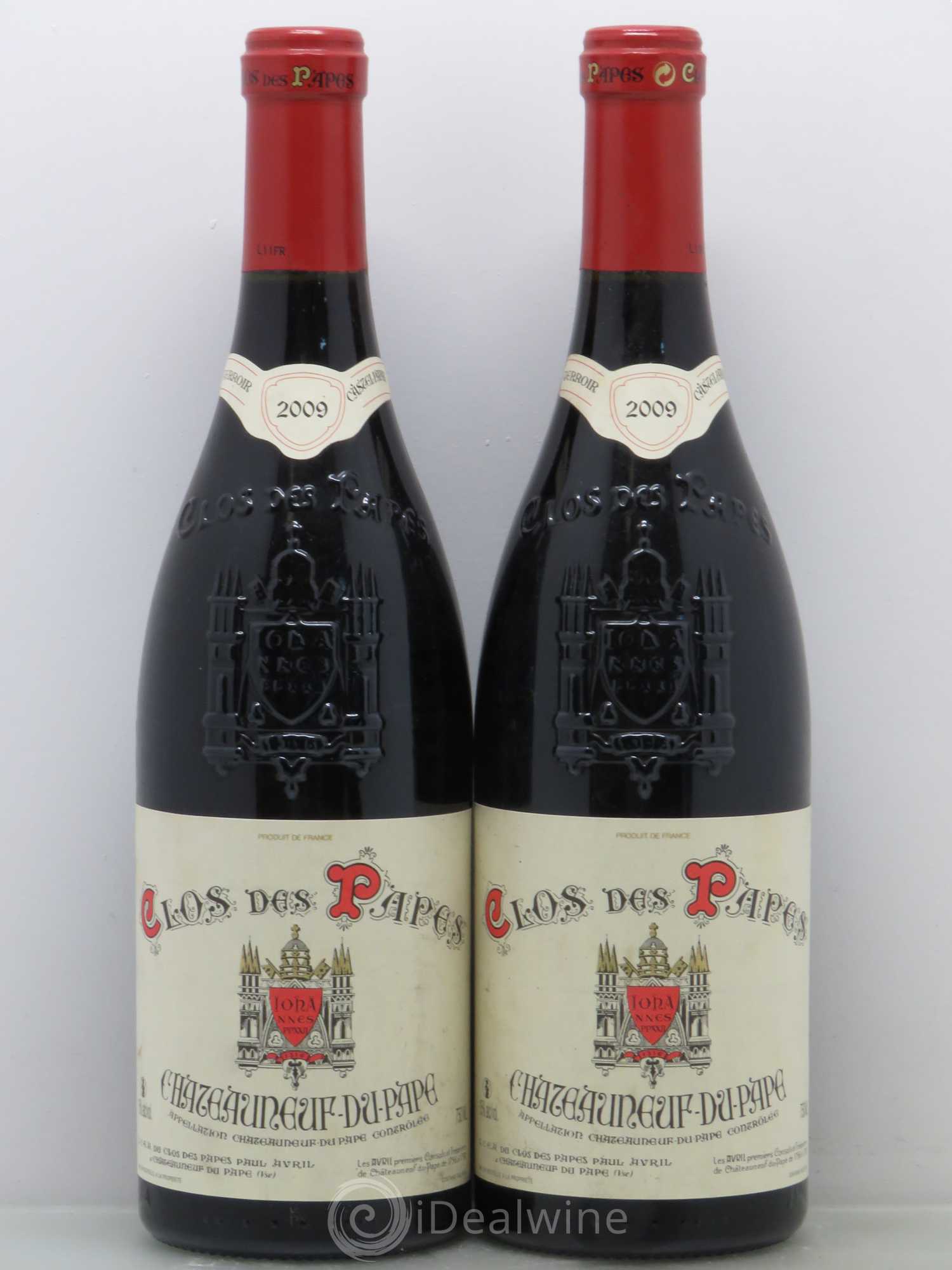 Châteauneuf-du-Pape Clos des Papes - Paul Avril 2009 - Lot de 2 bouteilles - 0