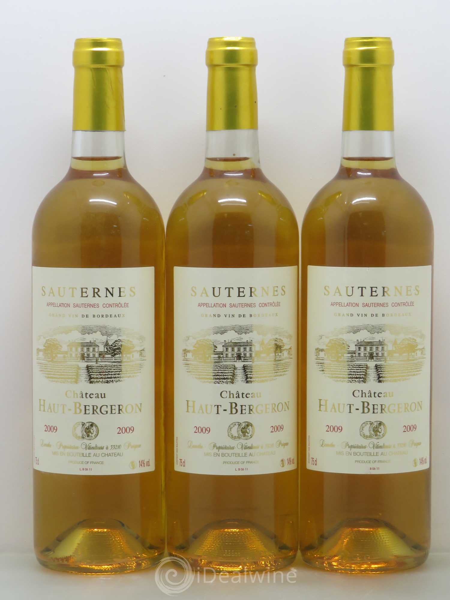 Château Haut-Bergeron 2009 - Lotto di 3 bottiglie - 0