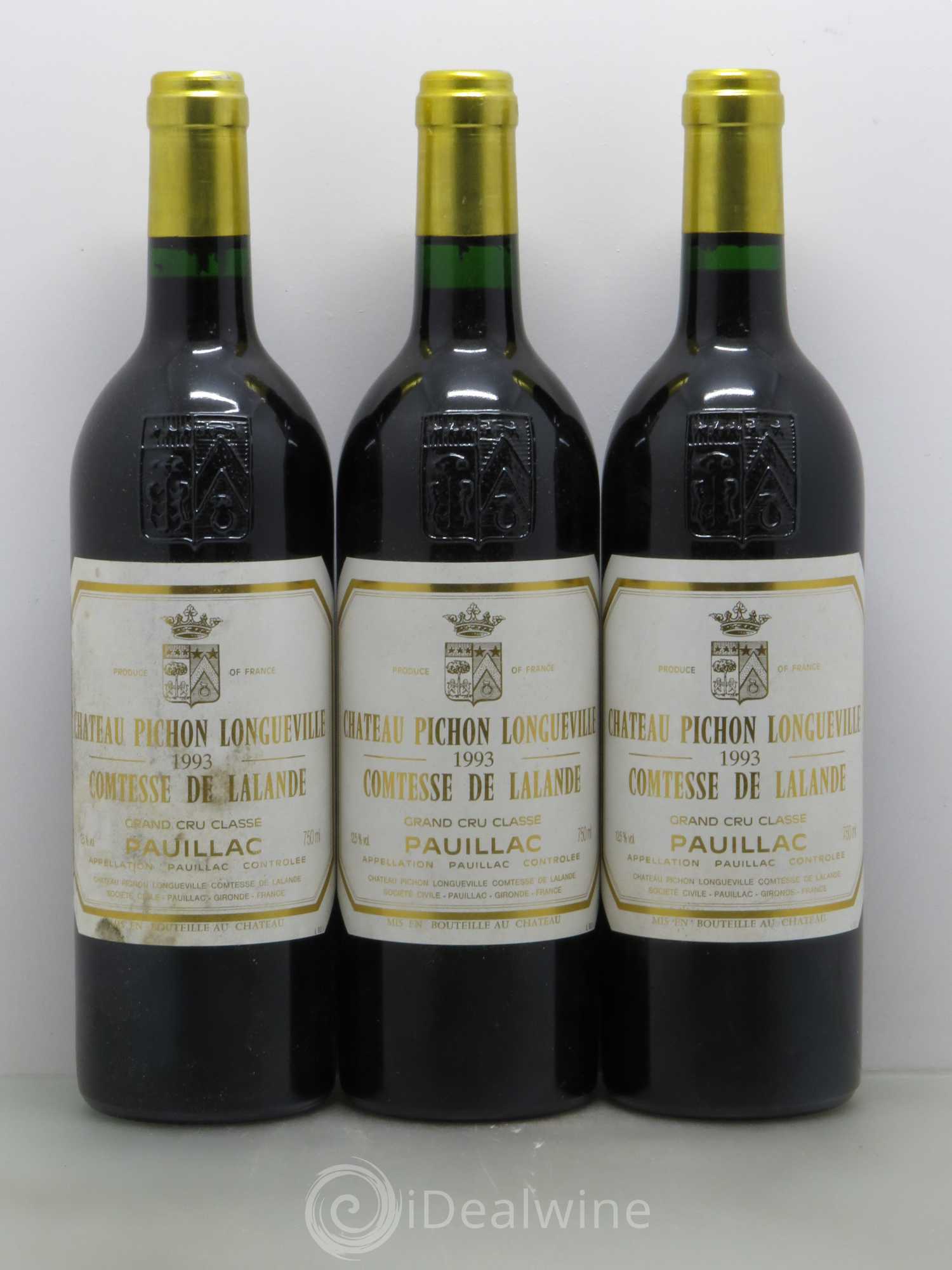 Château Pichon Longueville Comtesse de Lalande 2ème Grand Cru Classé 1993 - Lot de 3 bouteilles - 0