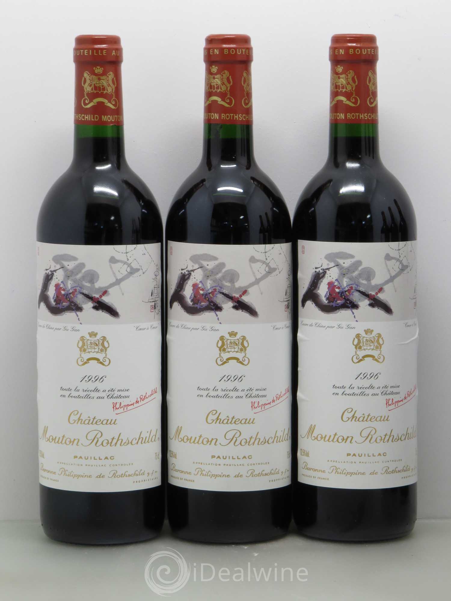 Château Mouton Rothschild 1er Grand Cru Classé 1996 - Lot de 6 bouteilles - 1