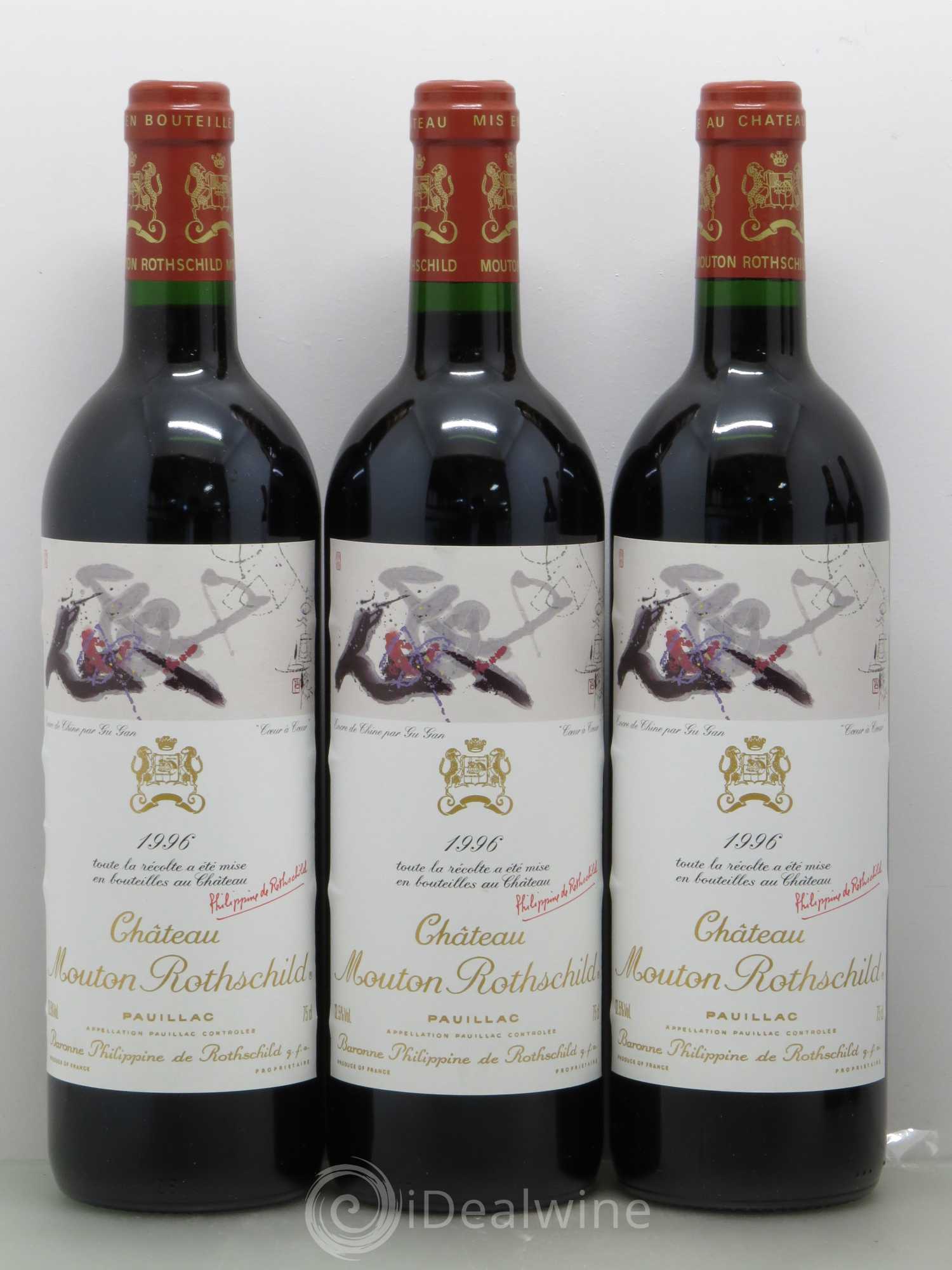 Château Mouton Rothschild 1er Grand Cru Classé 1996 - Lot de 5 bouteilles - 1