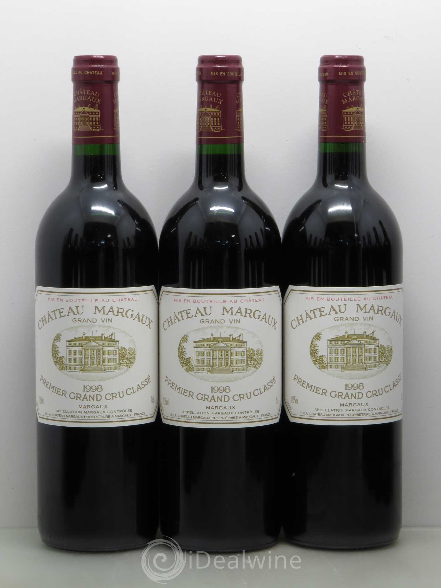 Château Margaux 1er Grand Cru Classé 1998 - Lot de 12 bouteilles - 1