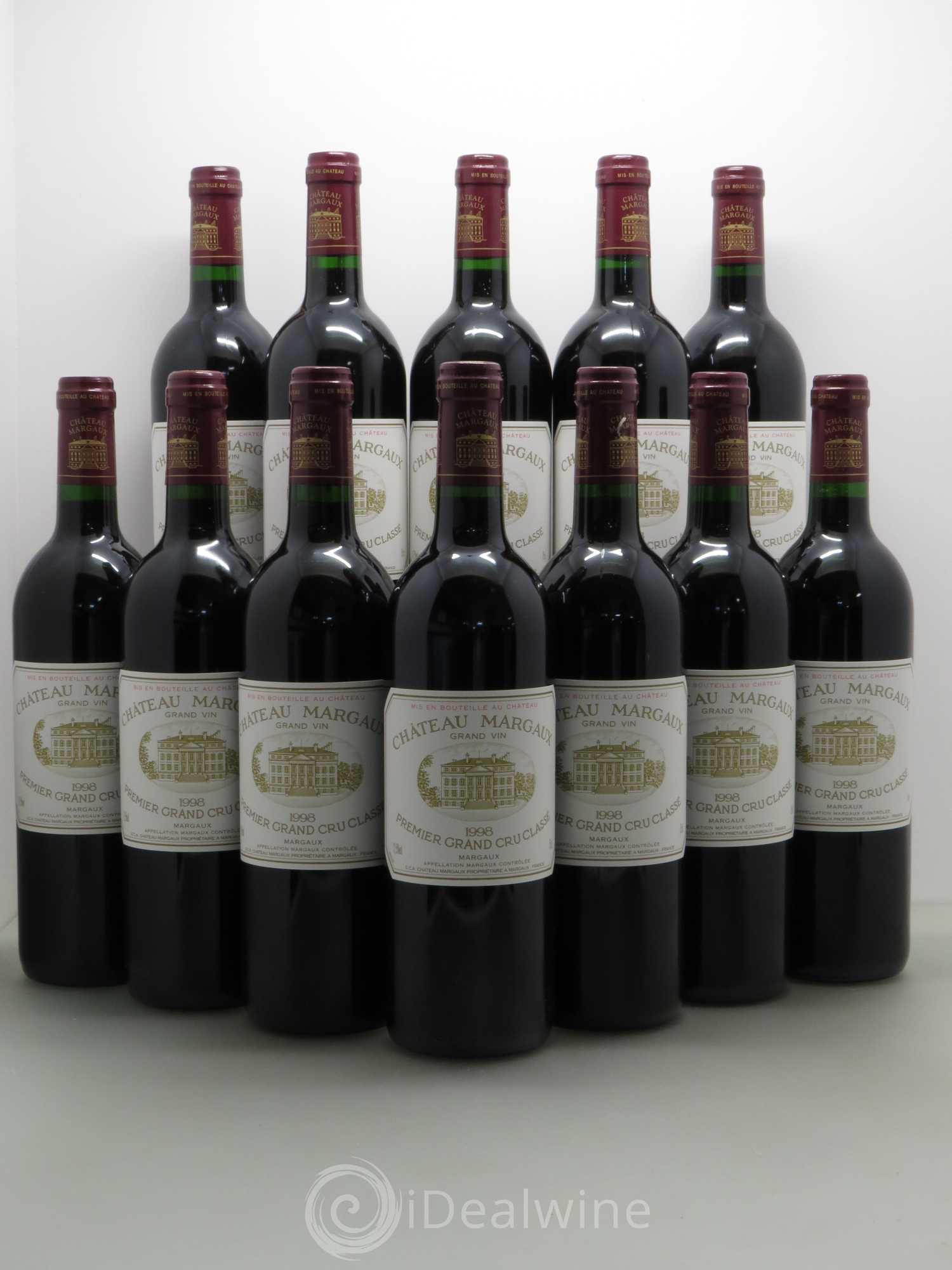 Château Margaux 1er Grand Cru Classé 1998 - Lot de 12 bouteilles - 0