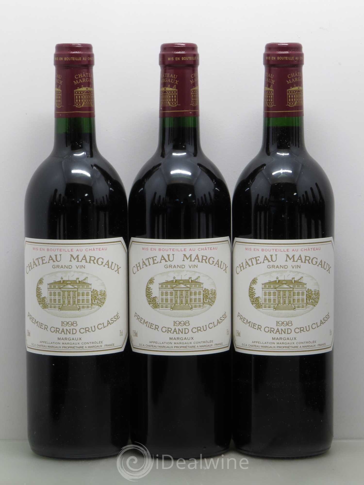 Château Margaux 1er Grand Cru Classé 1998 - Lot de 12 bouteilles - 1