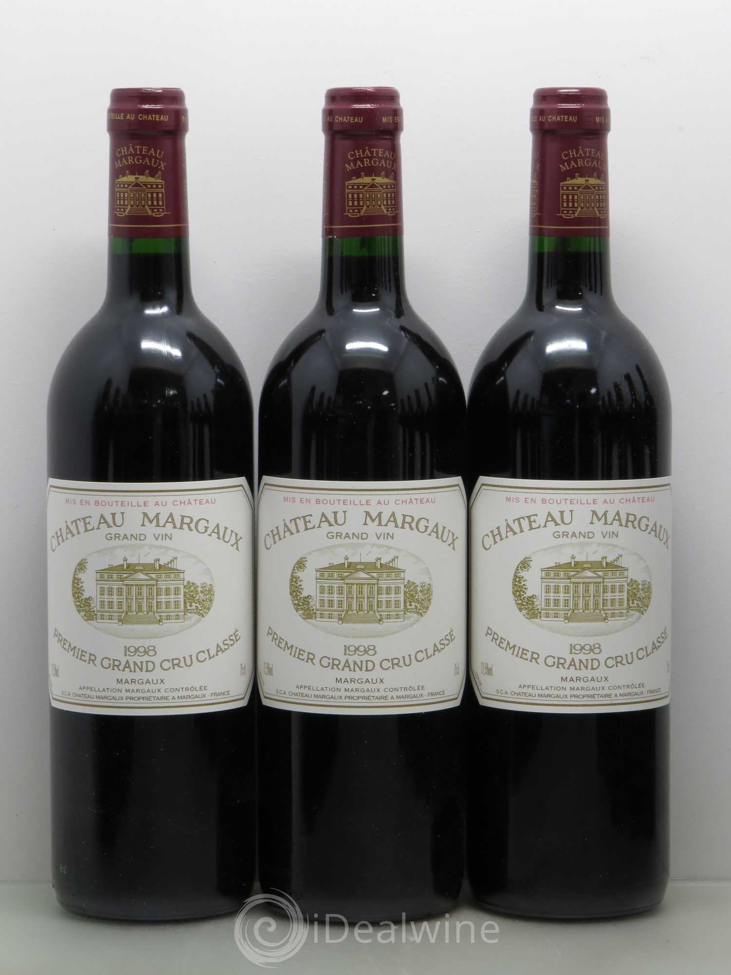 Château Margaux 1er Grand Cru Classé 1998 - Lot de 12 bouteilles - 1