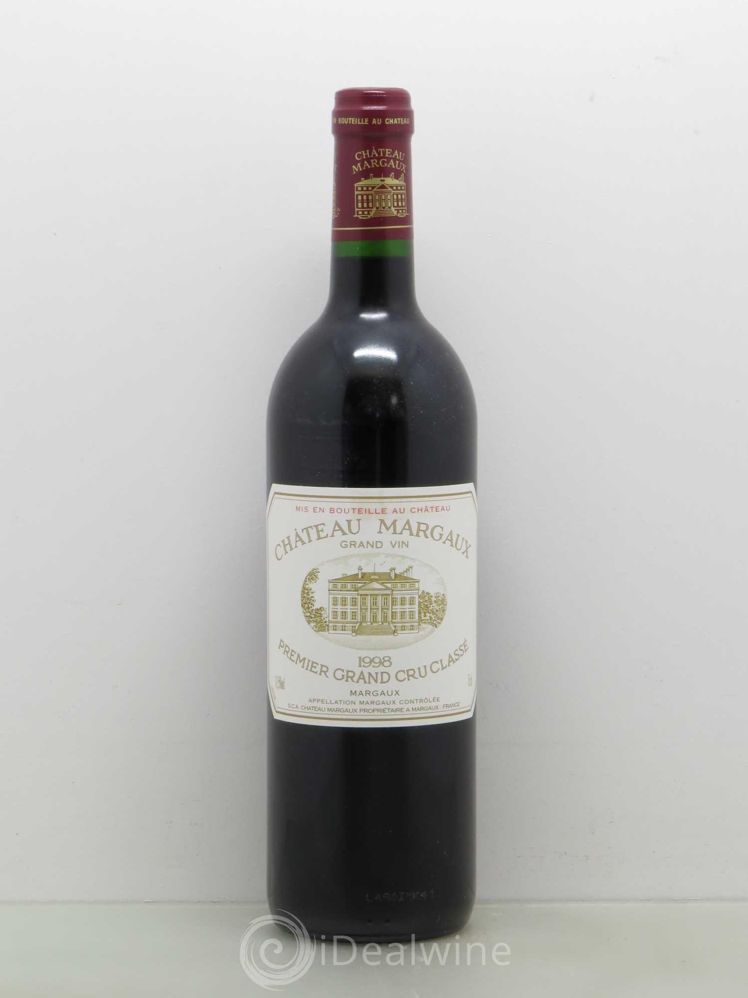 Château Margaux 1er Grand Cru Classé 1998 - Lot de 1 bouteille - 0