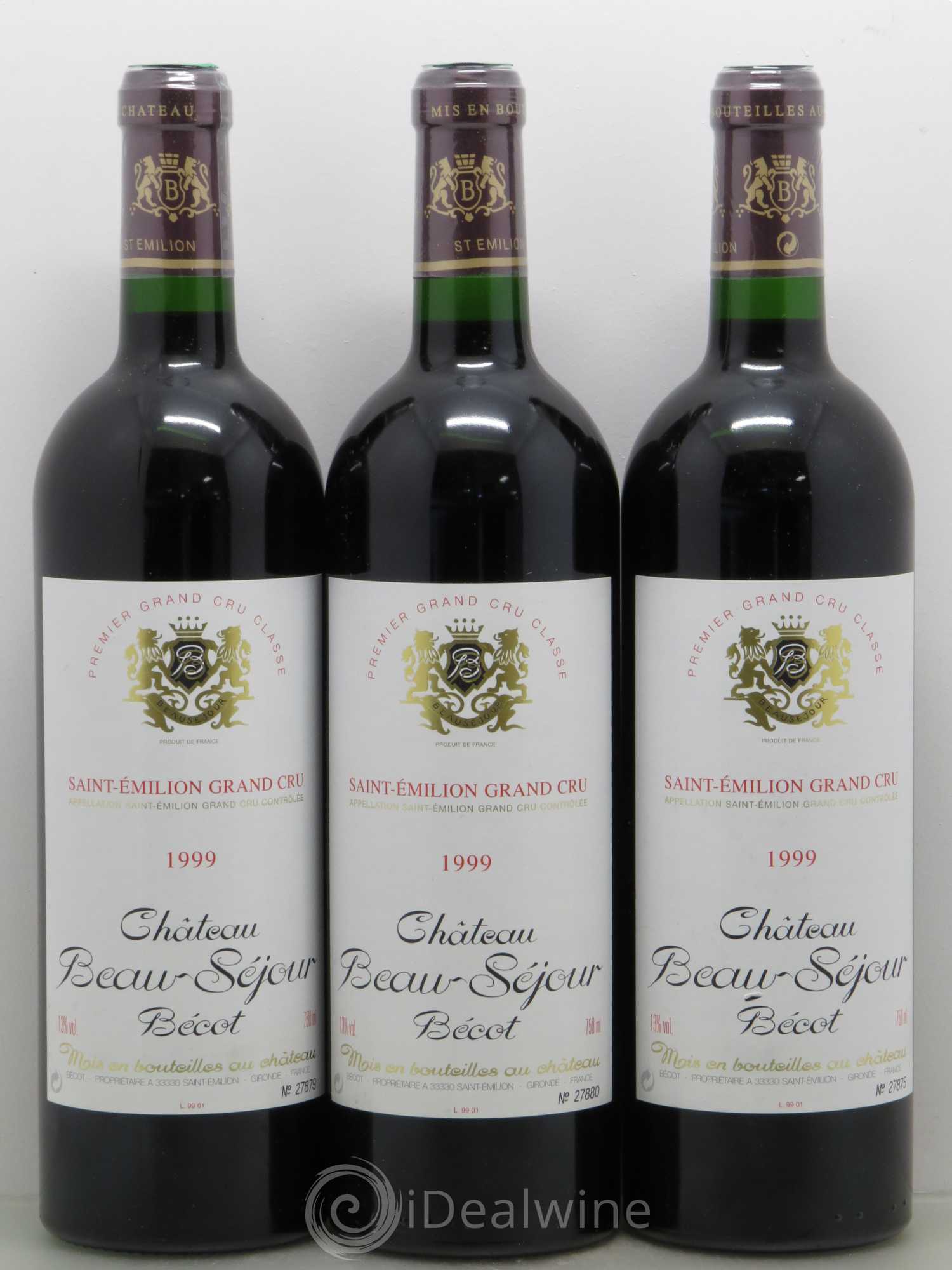 Château Beau-Séjour Bécot 1er Grand Cru Classé B 1999 - Lot de 6 bouteilles - 2