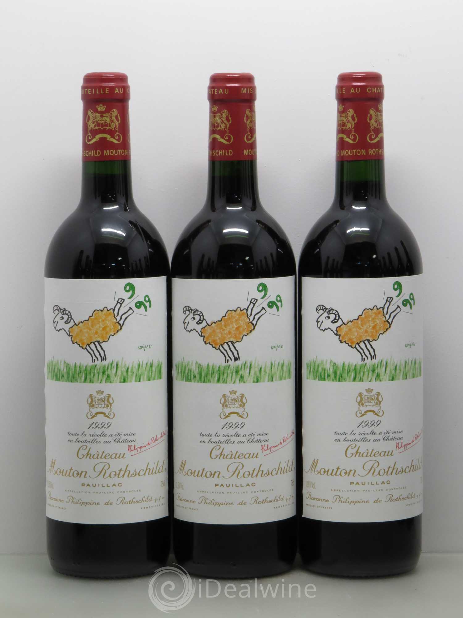 Château Mouton Rothschild 1er Grand Cru Classé 1999 - Lot de 12 bouteilles - 1