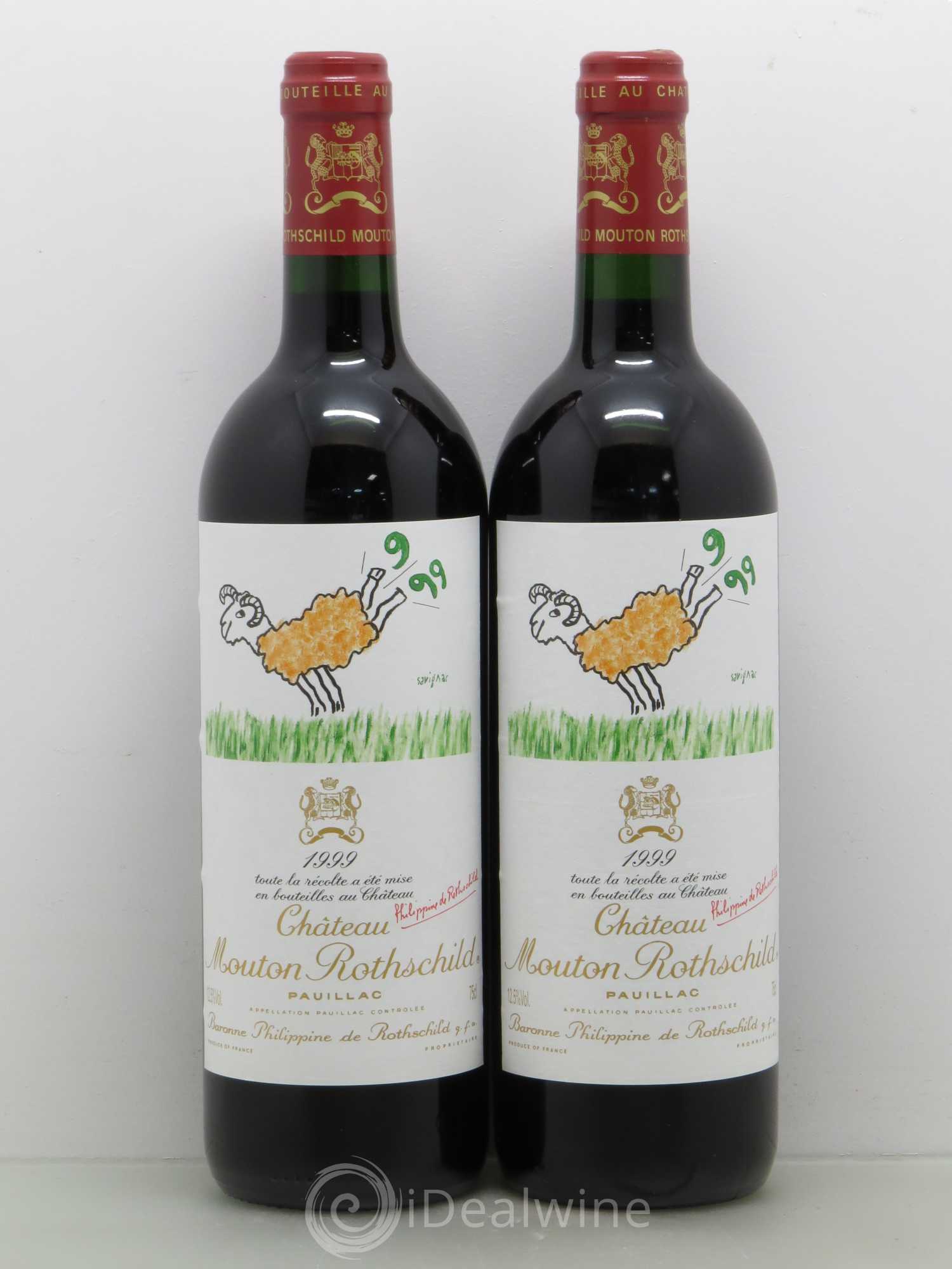 Château Mouton Rothschild 1er Grand Cru Classé 1999 - Lot de 5 bouteilles - 2