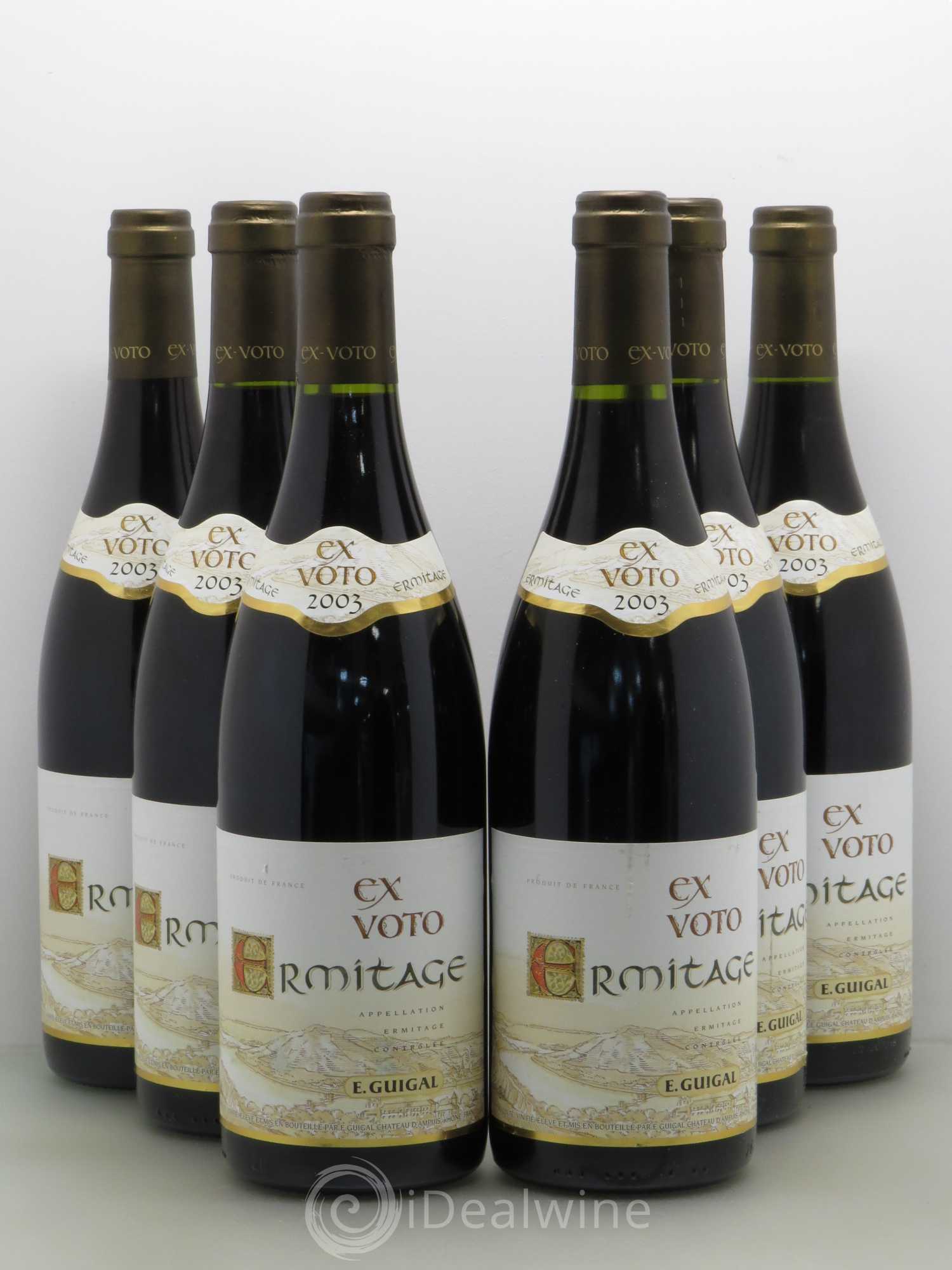 Ermitage Ex Voto Guigal 2003 - Lot de 6 bouteilles - 0