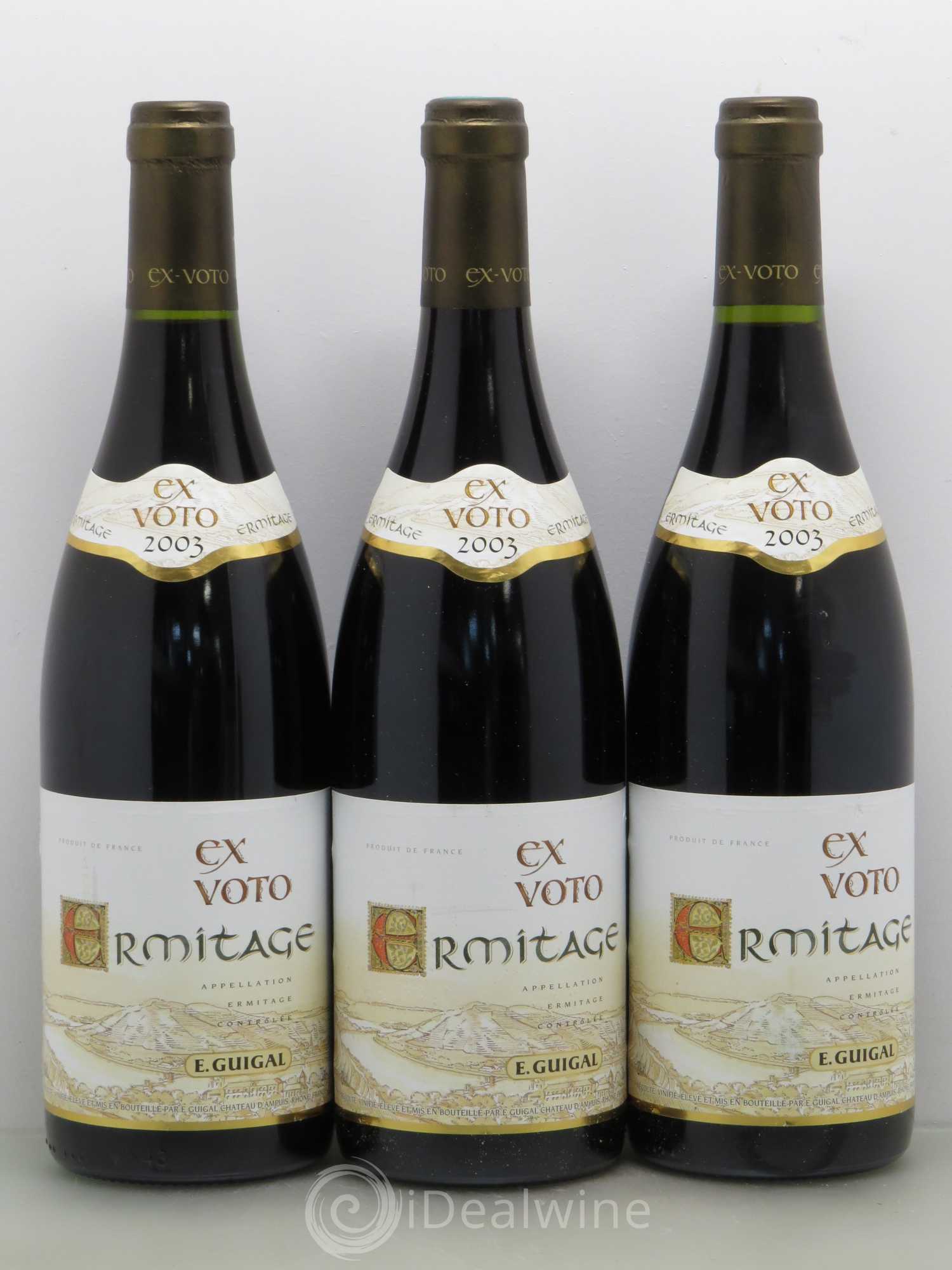 Ermitage Ex Voto Guigal 2003 - Lot de 3 bouteilles - 0