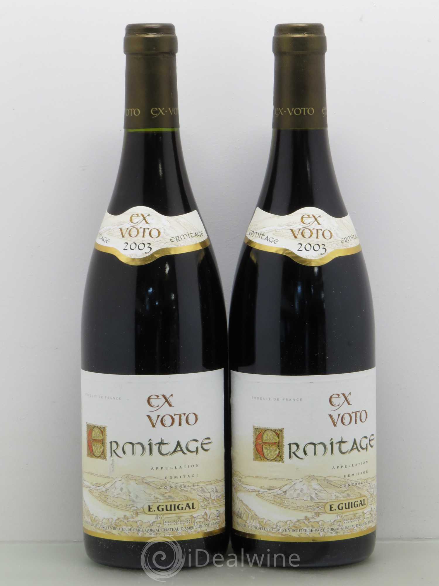 Ermitage Ex Voto Guigal 2003 - Lot de 2 bouteilles - 0