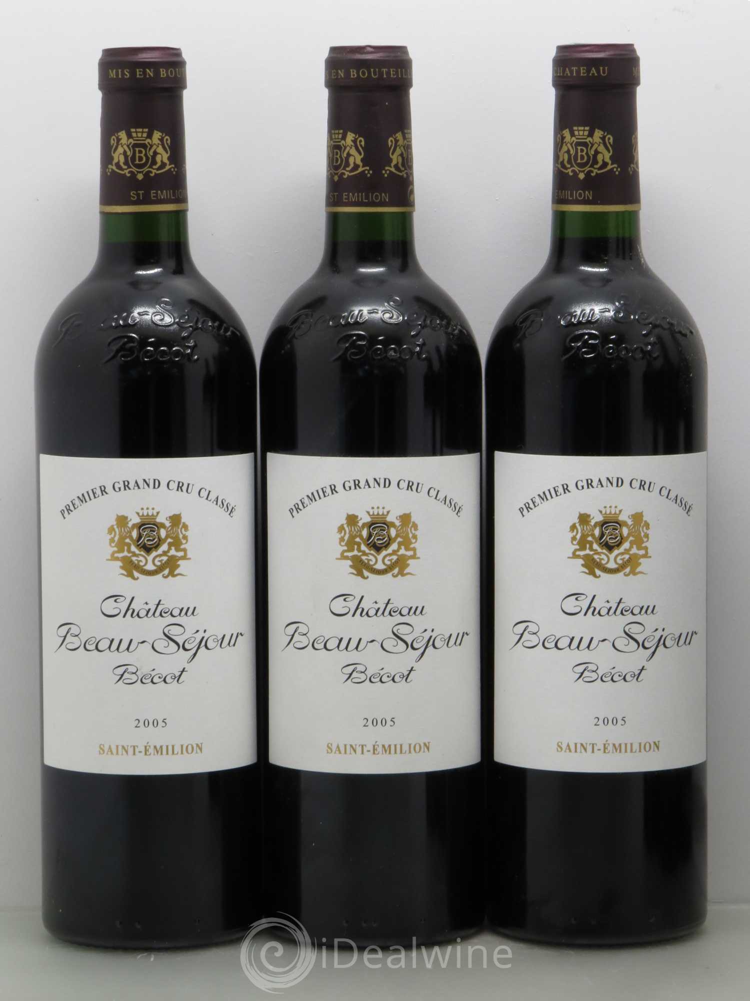 Château Beau-Séjour Bécot 1er Grand Cru Classé B 2005 - Lot de 6 bouteilles - 1