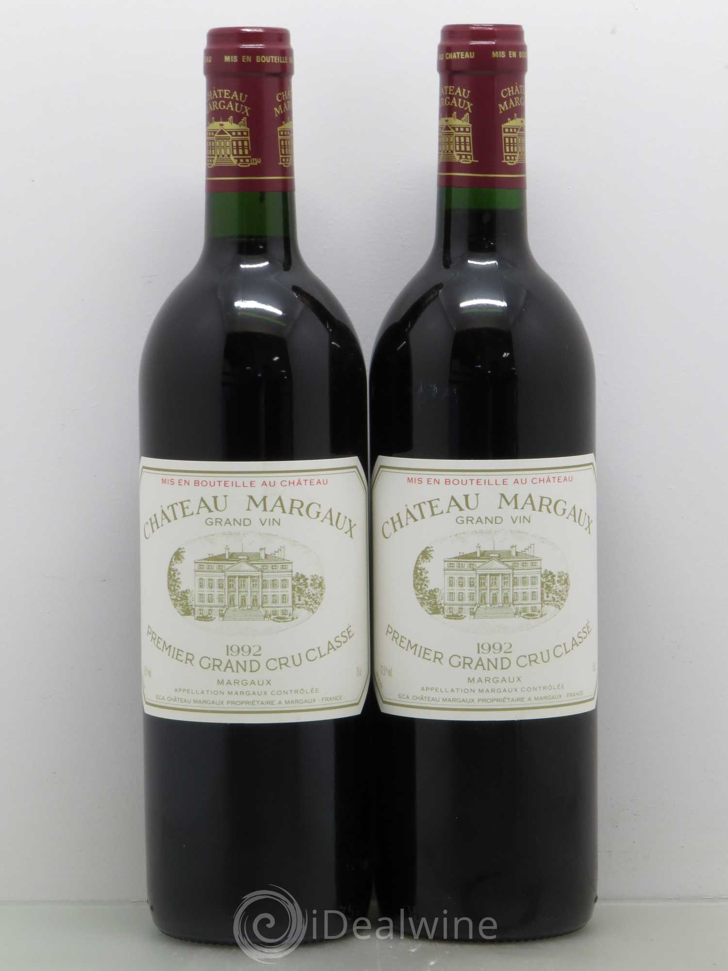 Château Margaux 1er Grand Cru Classé 1992 - Lot de 2 bouteilles - 0