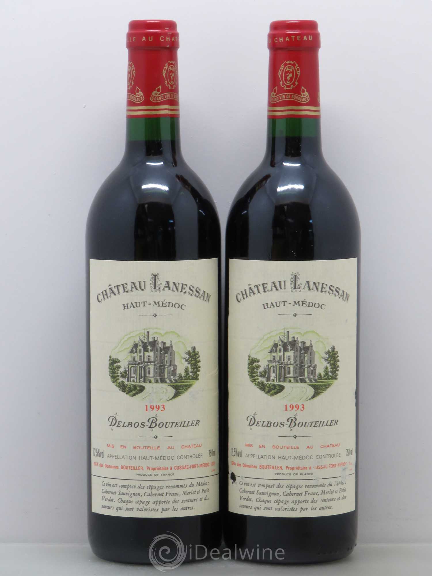 Château Lanessan Cru Bourgeois 1993 - Lot de 2 bouteilles - 0