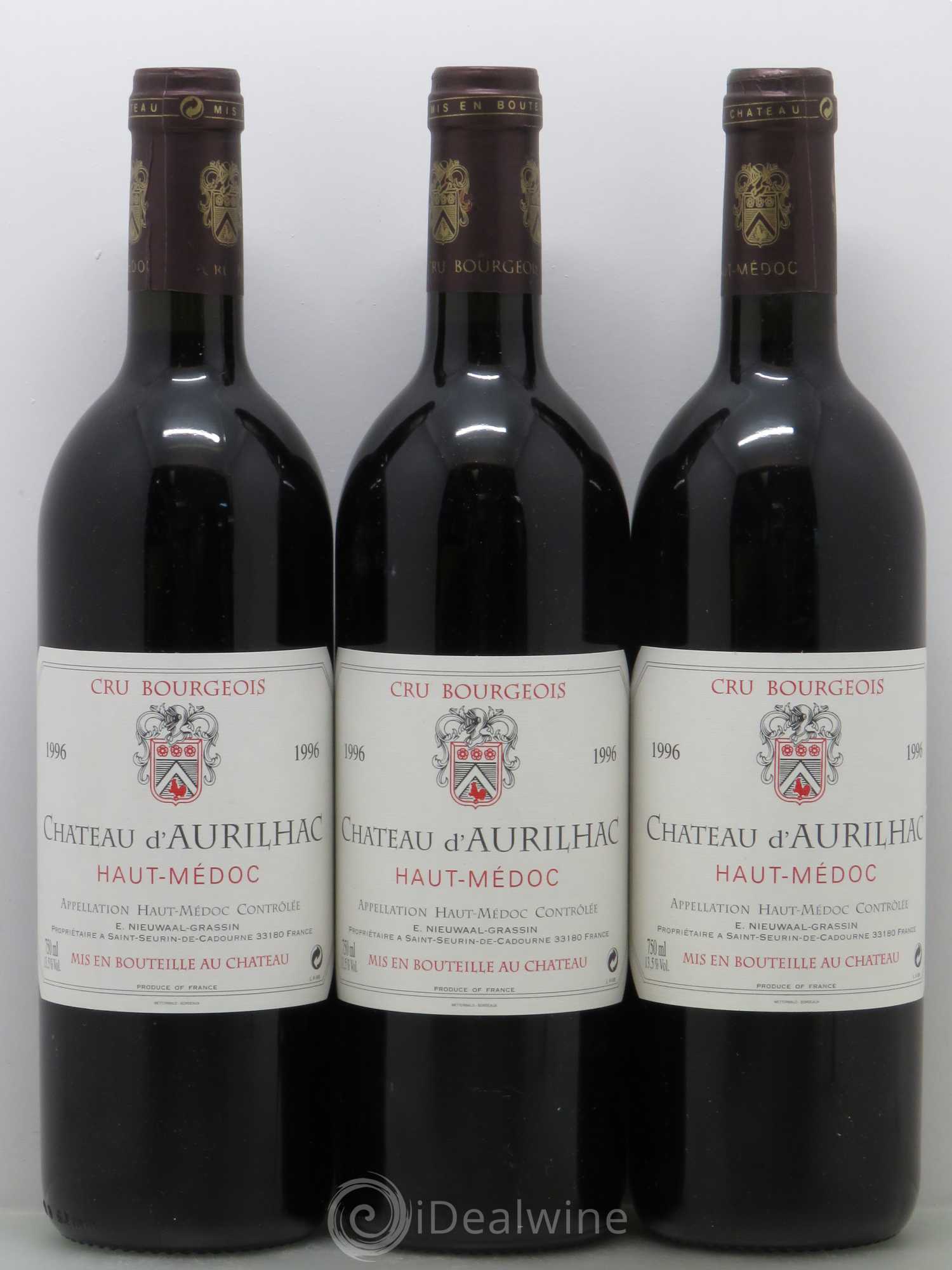 Château d' Aurilhac  (sans prix de réserve) 1996 - Lot de 6 bouteilles - 1