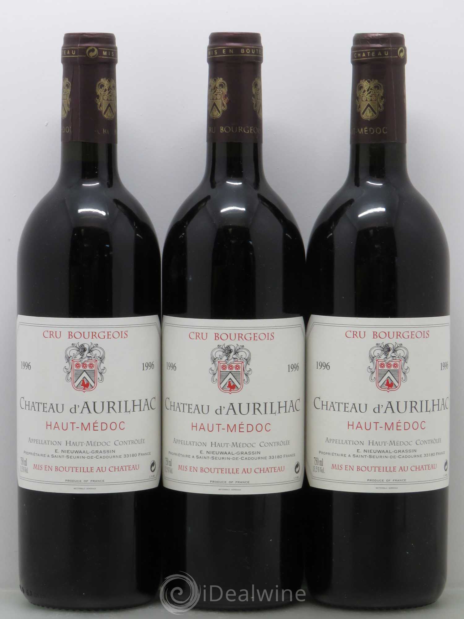 Château d' Aurilhac  (sans prix de réserve) 1996 - Lot de 6 bouteilles - 2