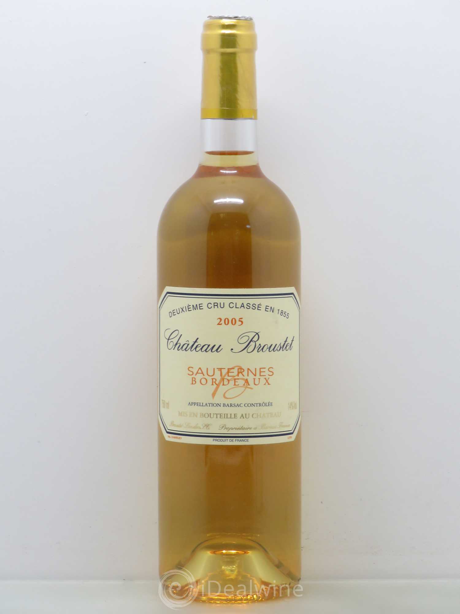 Château Broustet 2ème Grand Cru Classé (senza prezzo di riserva) 2005 - Lotto di 1 bottiglia - 0