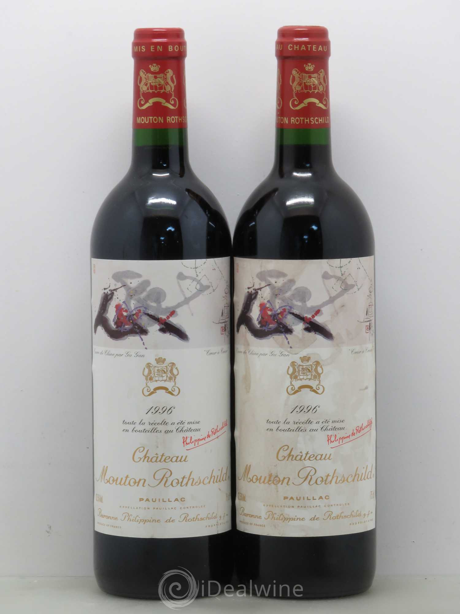 Château Mouton Rothschild 1er Grand Cru Classé 1996 - Lot de 2 bouteilles - 0