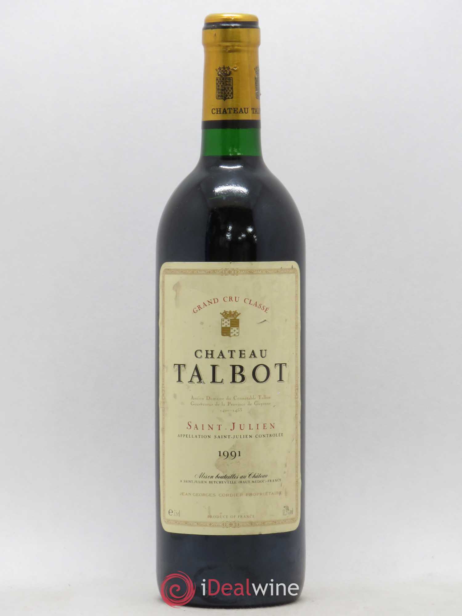 Château Talbot 4ème Grand Cru Classé 1991 - Lot de 1 bouteille - 0
