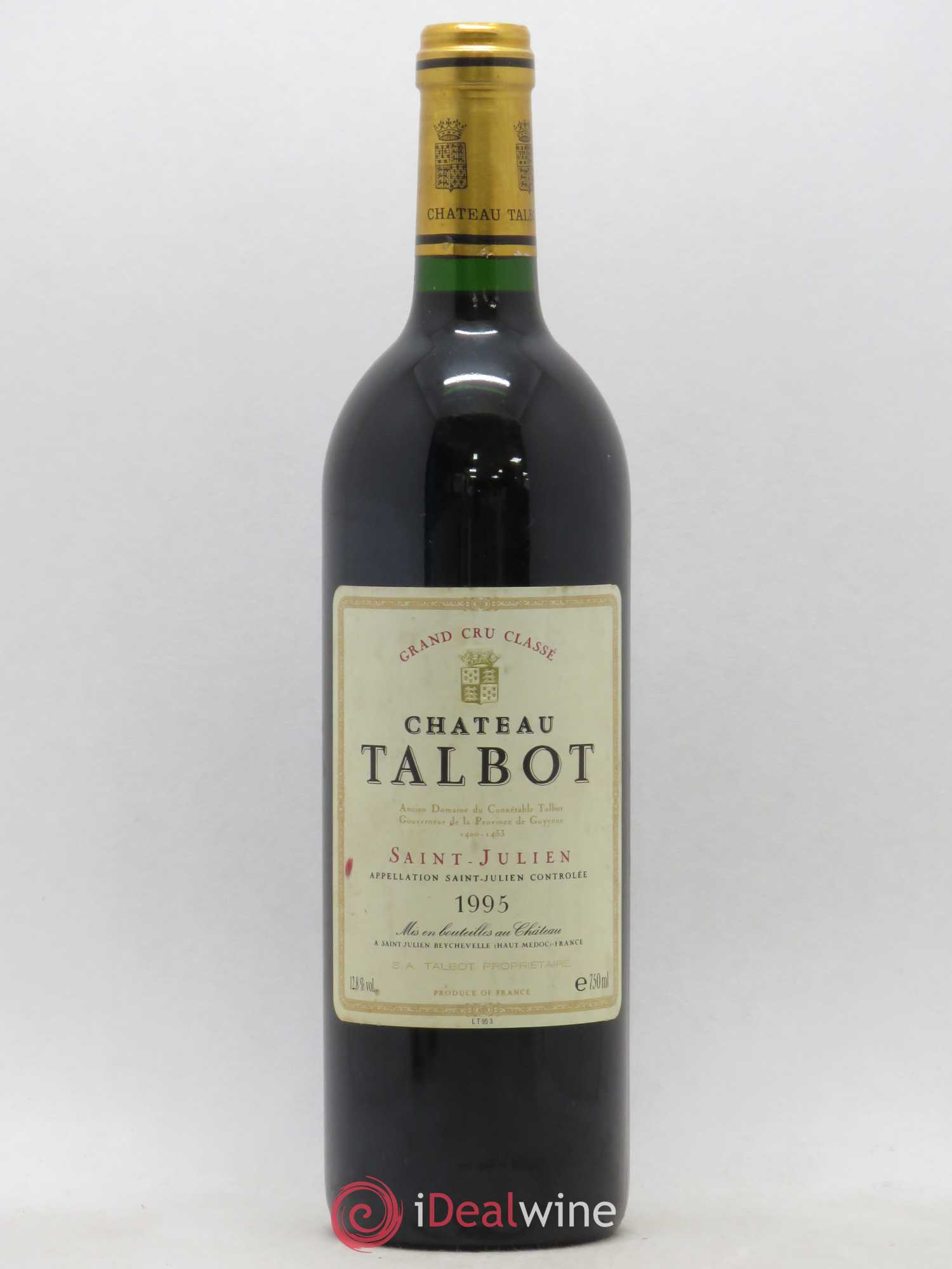 Château Talbot 4ème Grand Cru Classé 1995 - Lot de 1 bouteille - 0