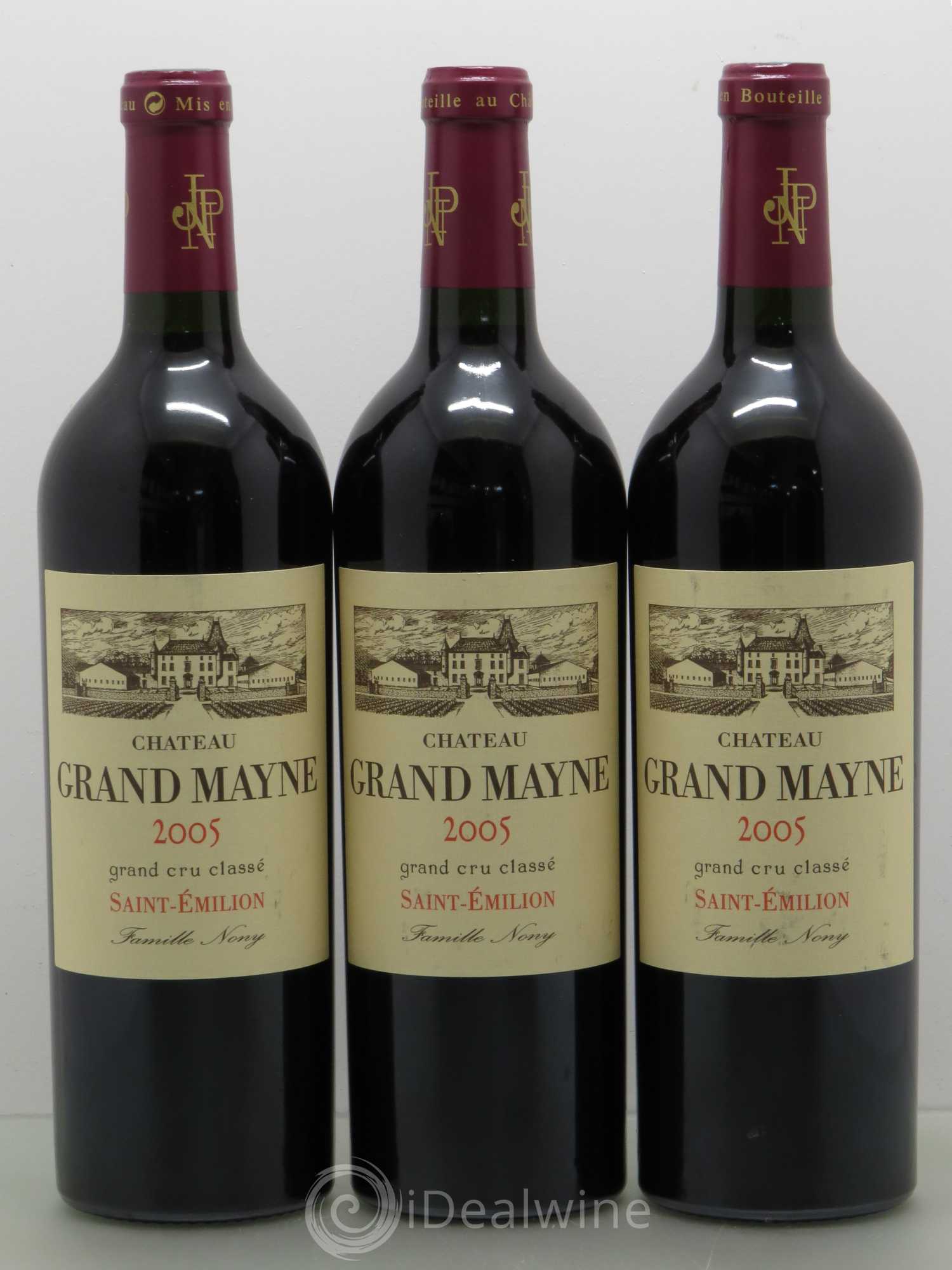 Château Grand Mayne Grand Cru Classé 2005 - Lot de 3 bouteilles - 0