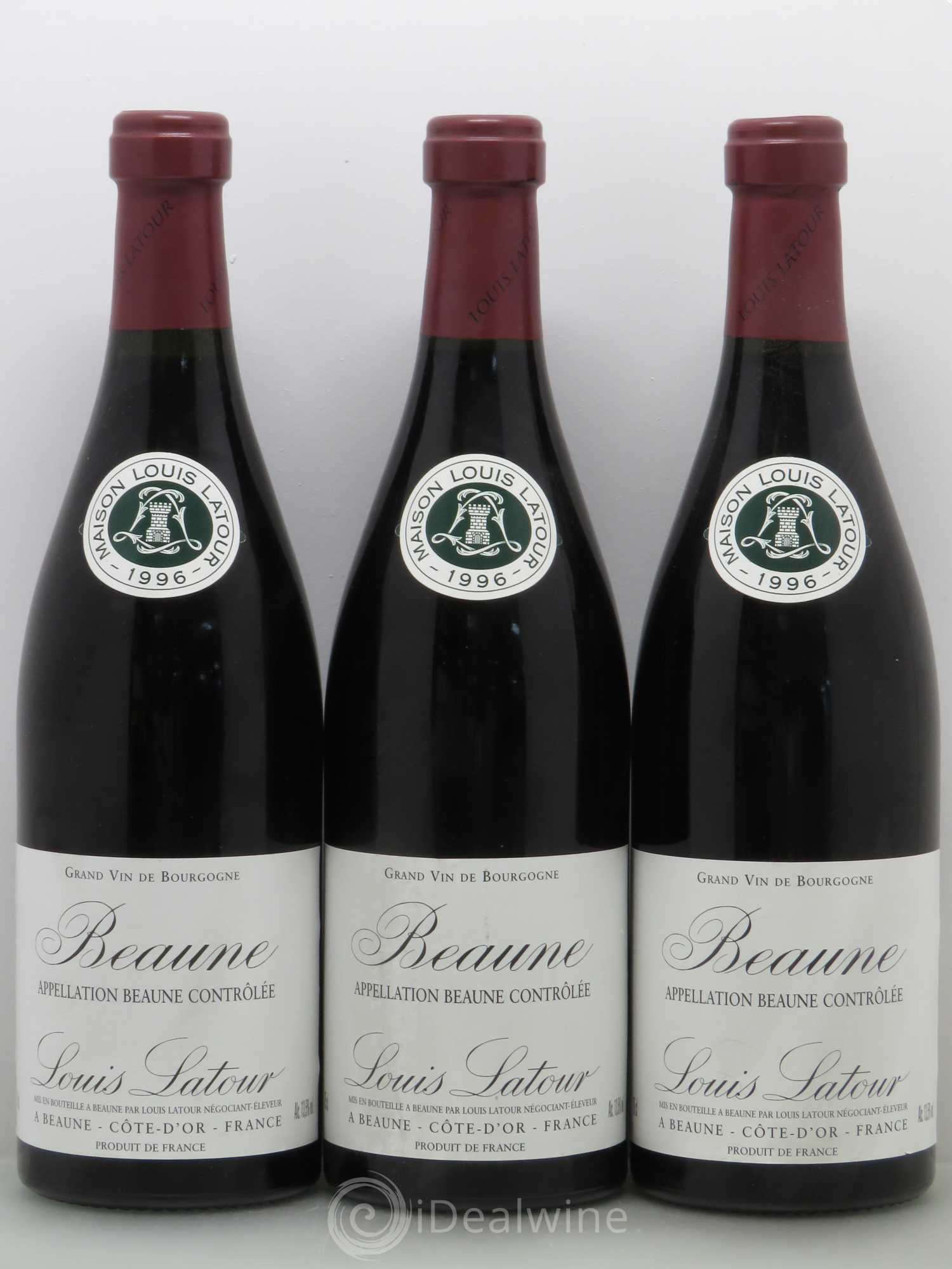 Beaune Louis Latour 1996 - Lot de 3 bouteilles - 0