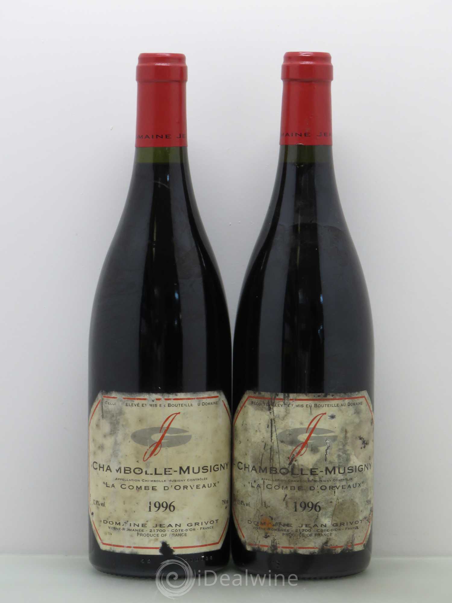 Chambolle-Musigny 1er Cru La Combe D'Orveau Jean Grivot 1996 - Posten von 2 Flaschen - 0