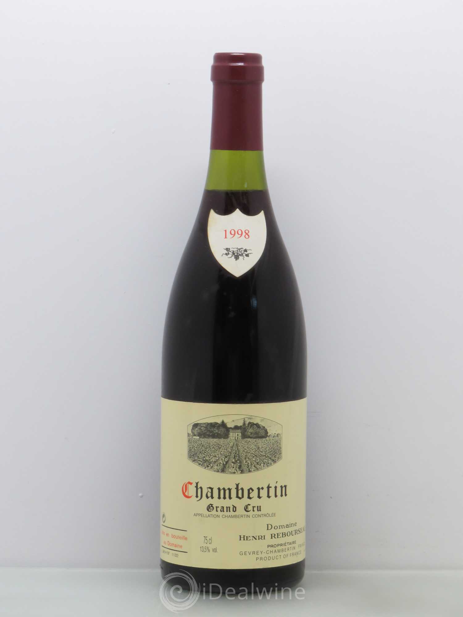 Chambertin Grand Cru Henri Rebourseau 1998 - Lot de 1 bouteille - 0