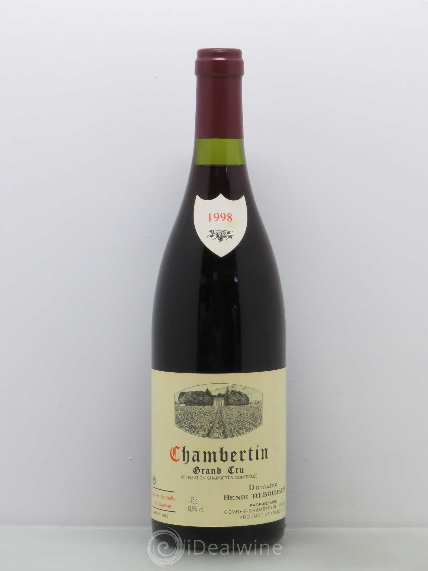 Chambertin Grand Cru Henri Rebourseau 1998 - Lot de 1 bouteille - 0