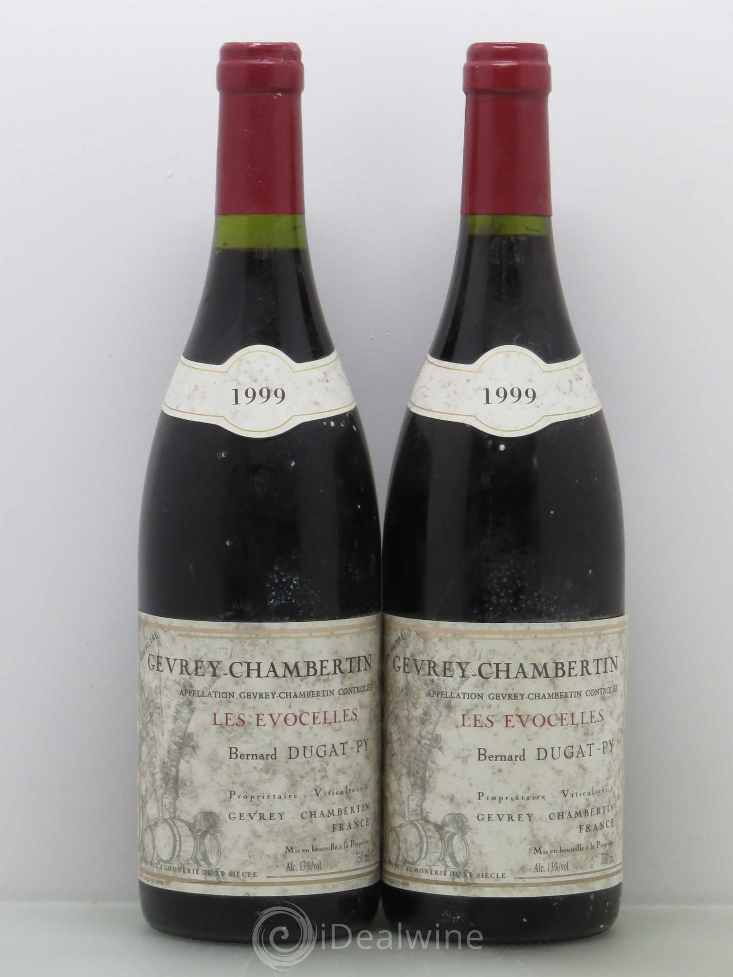 Gevrey-Chambertin Les Evocelles Vieilles Vignes Dugat-Py 1999 - Lot de 2 bouteilles - 0