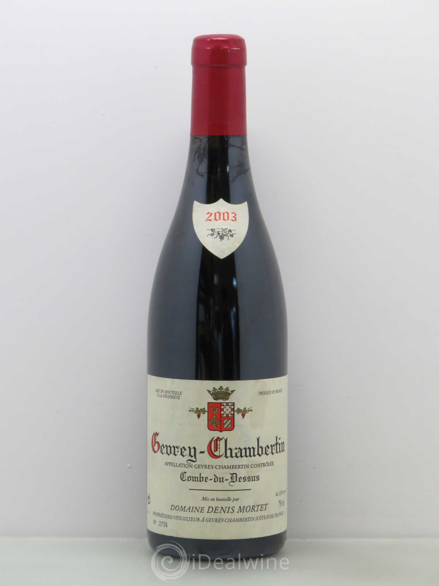 Gevrey-Chambertin Combe Du Dessus Domaine Denis Mortet 2003 - Posten von 1 Flasche - 0