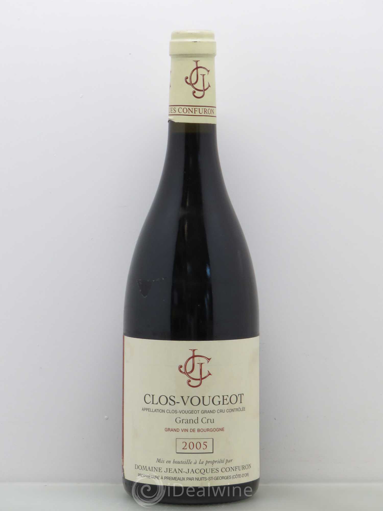 Clos de Vougeot Grand Cru Jean-Jacques Confuron 2005 - Lot de 1 bouteille - 0