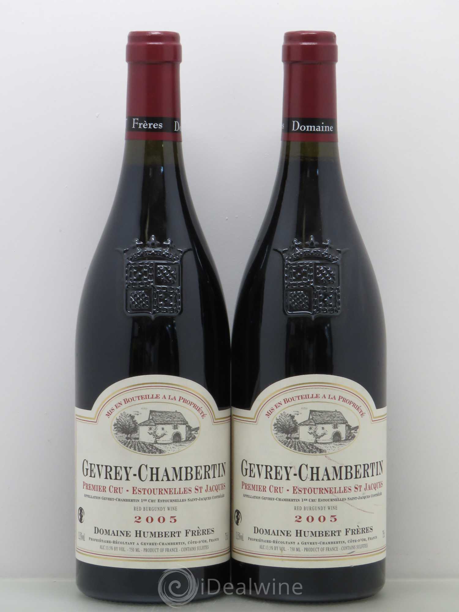 Gevrey-Chambertin 1er Cru Estournelles St Jacques Domaine Humbert Freres 2005 - Posten von 2 Flaschen - 0