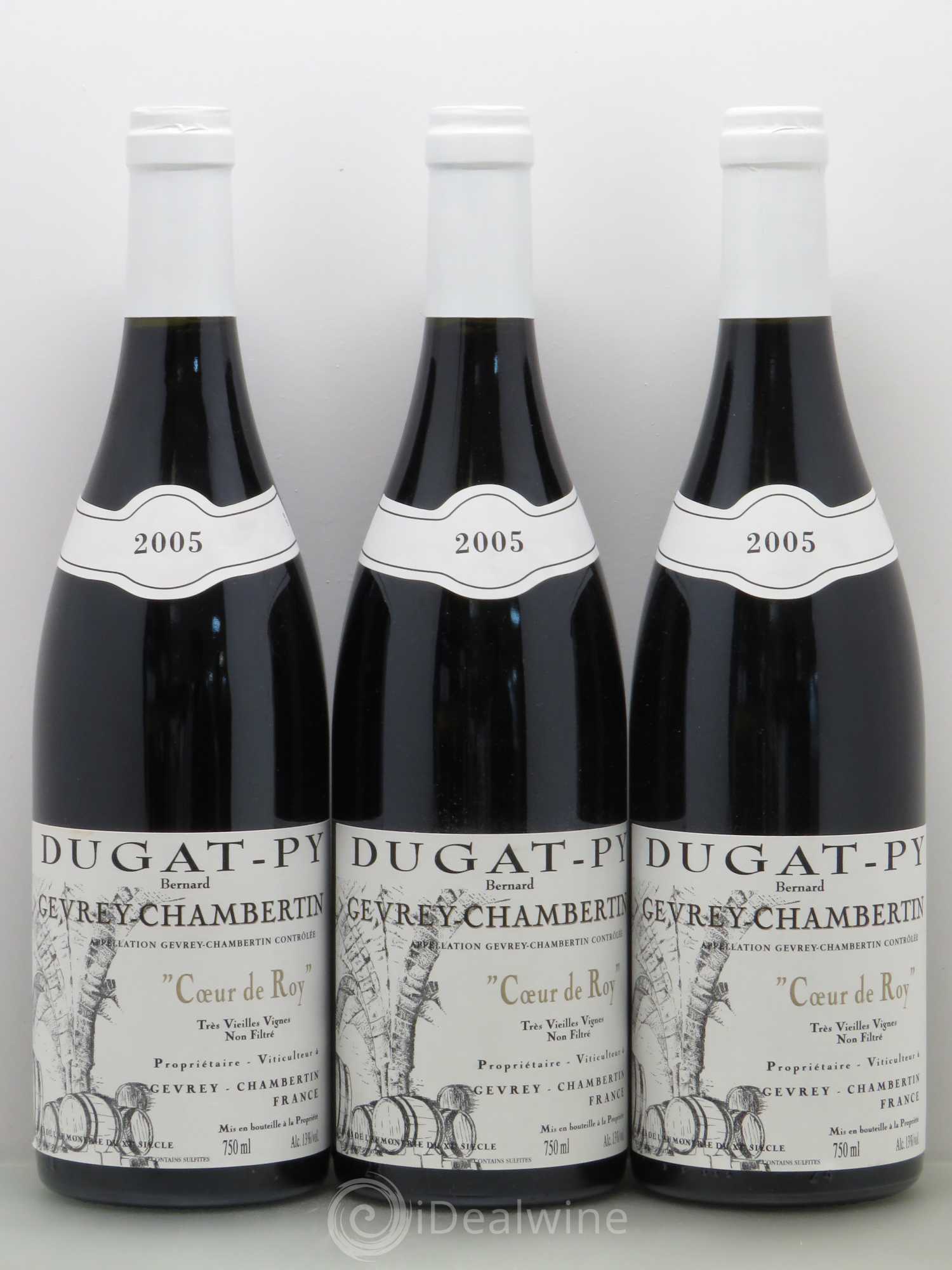 Gevrey-Chambertin Coeur de Roy Très Vieilles Vignes Dugat-Py 2005 - Lot de 3 bouteilles - 0
