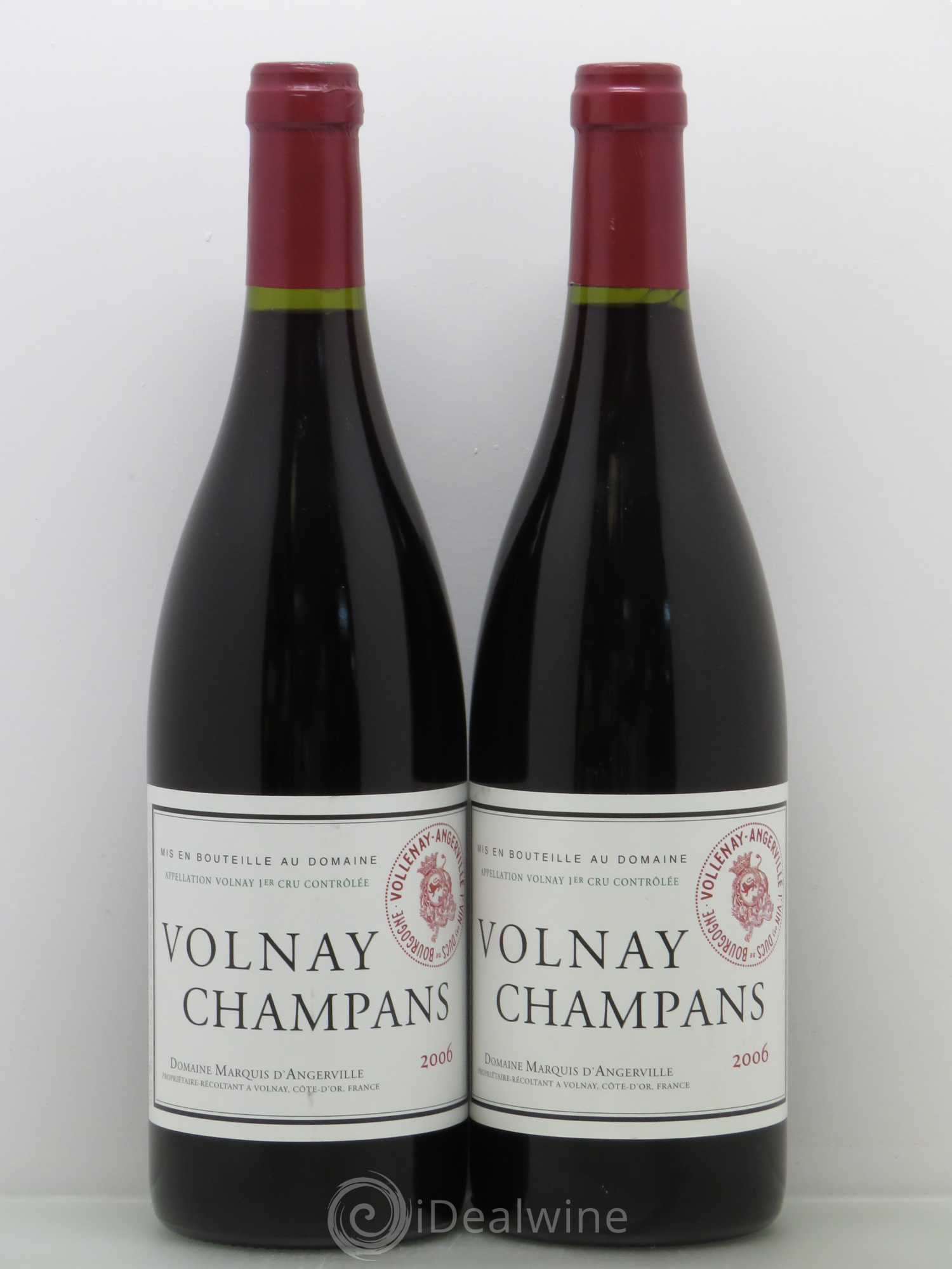 Volnay 1er Cru Champans Marquis d'Angerville (Domaine) 2006 - Lot de 2 bouteilles - 0