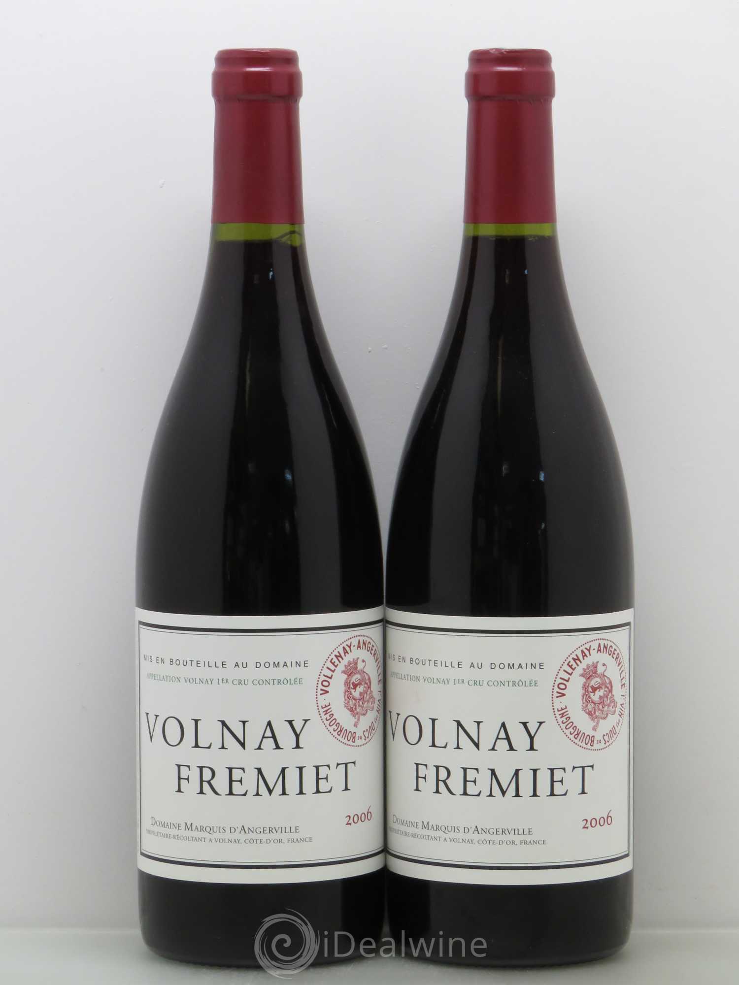 Volnay 1er Cru Frémiet Marquis d'Angerville (Domaine) 2006 - Lot de 2 bouteilles - 0