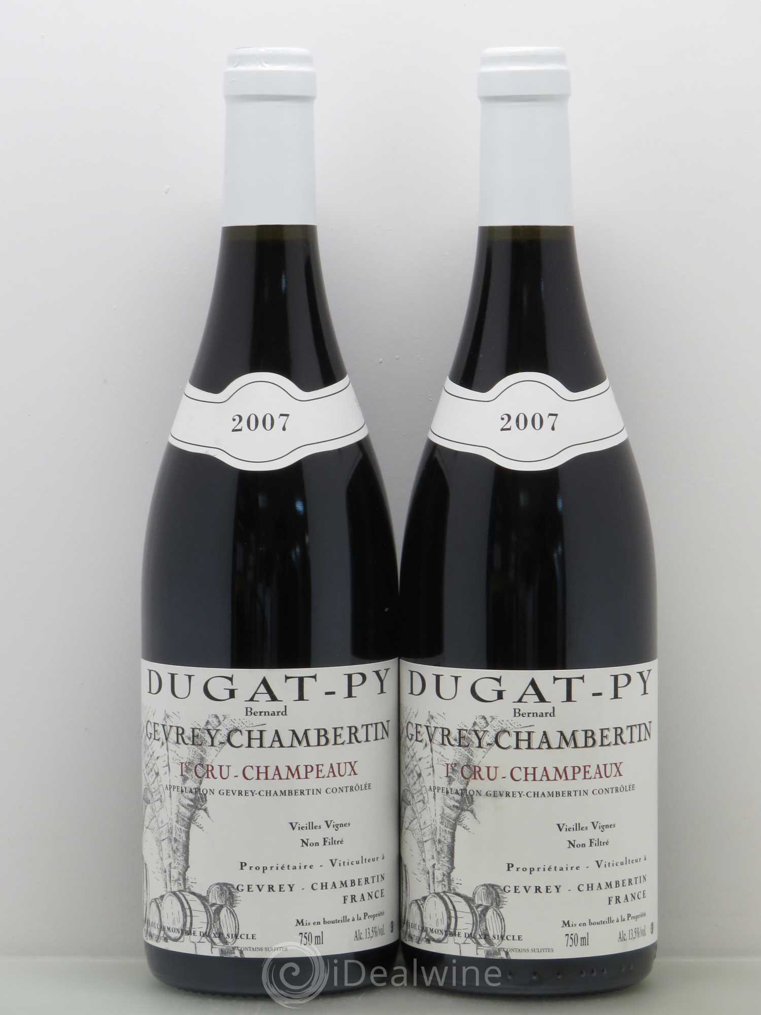 Gevrey-Chambertin 1er Cru Champeaux Dugat-Py Vieilles vignes 2007 - Posten von 2 Flaschen - 0