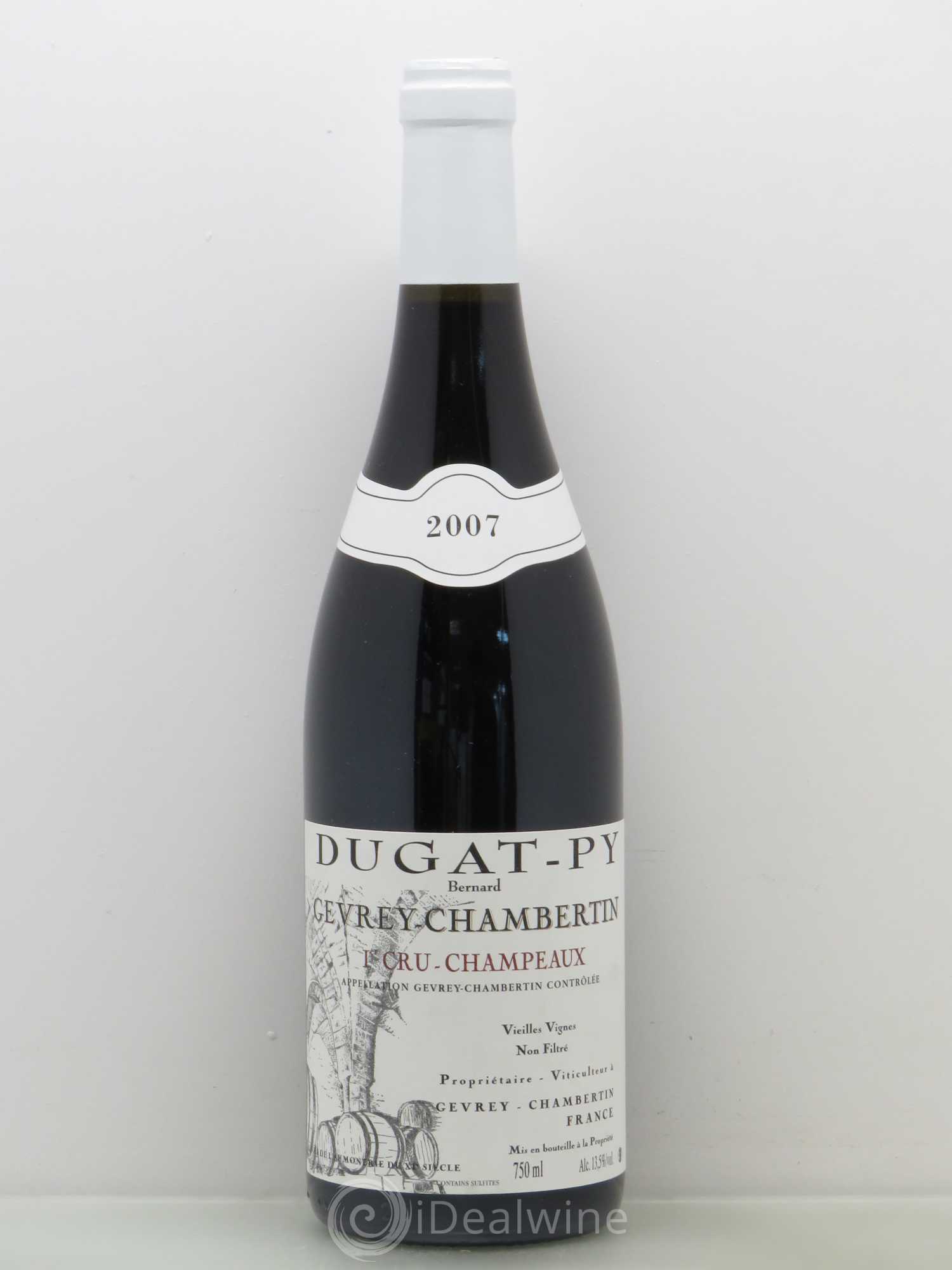 Gevrey-Chambertin 1er Cru Champeaux Dugat-Py Vieilles Vignes 2007 - Lot de 1 bouteille - 0